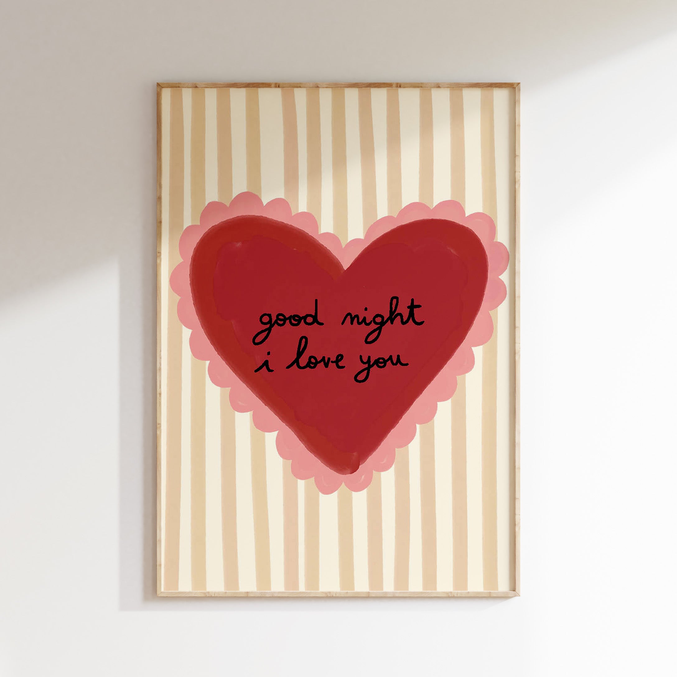 Kinderkamer poster - Good night I love you
