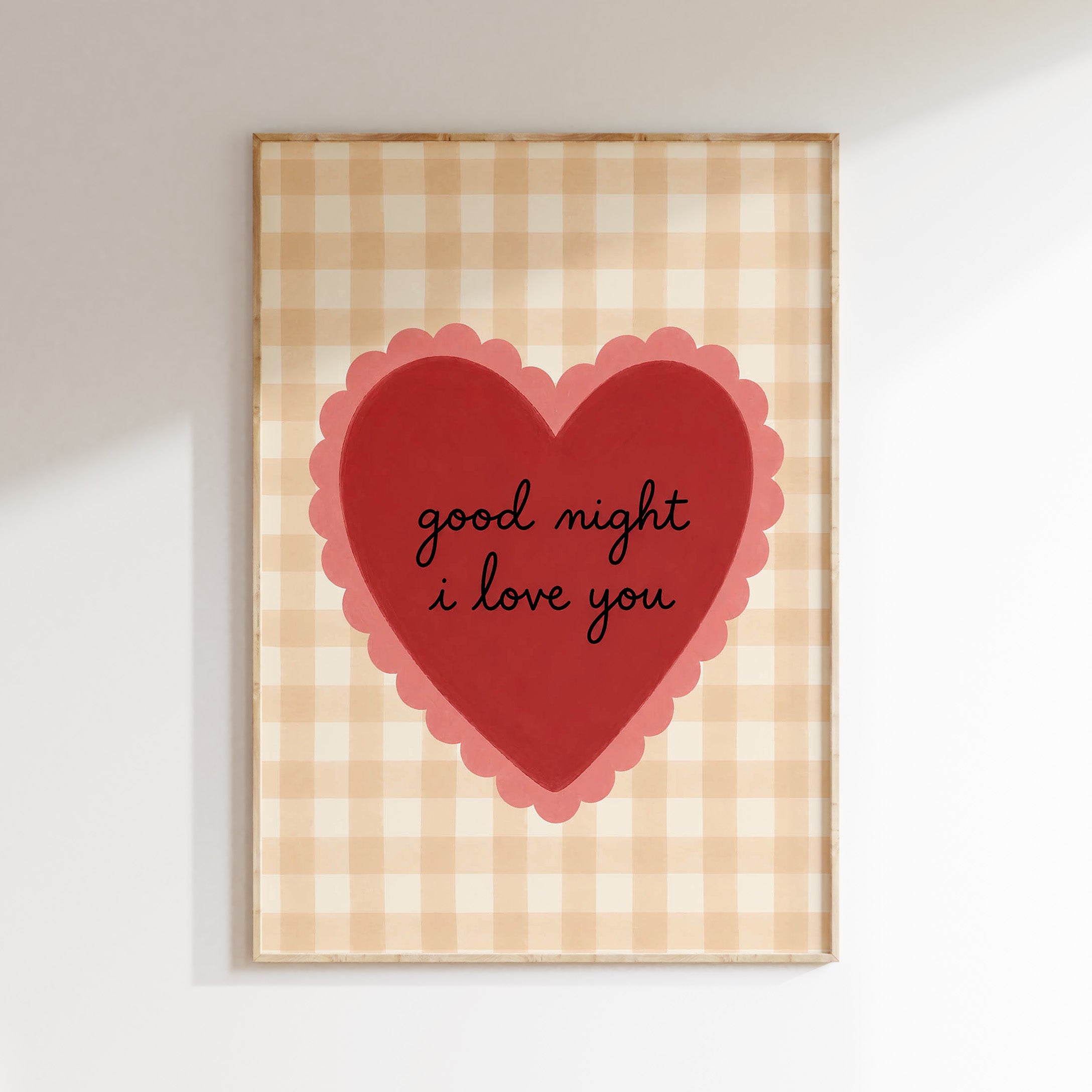 Children's room poster - Good night I love you