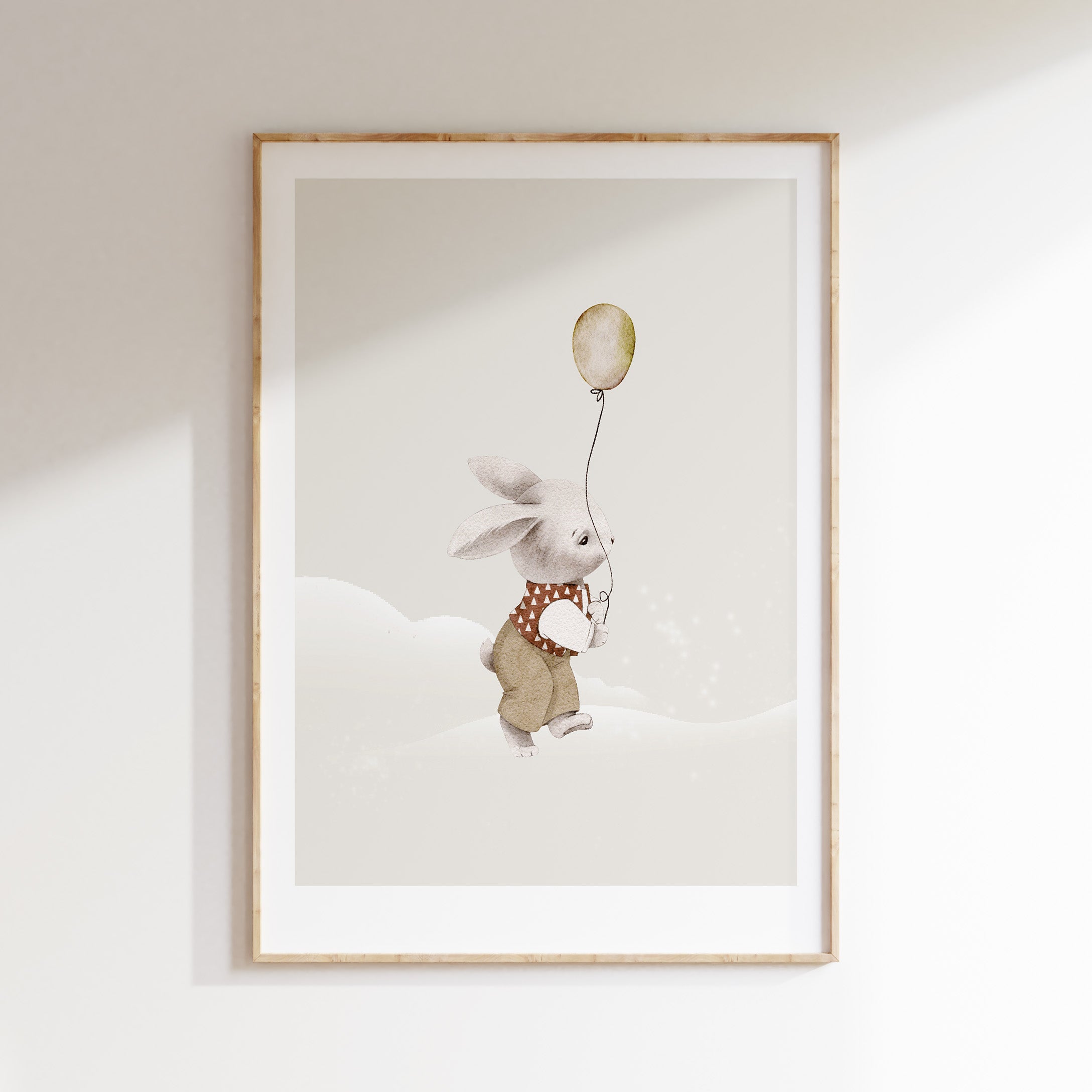 Kinderkamer poster - Konijntje met Ballon | Night Parade
