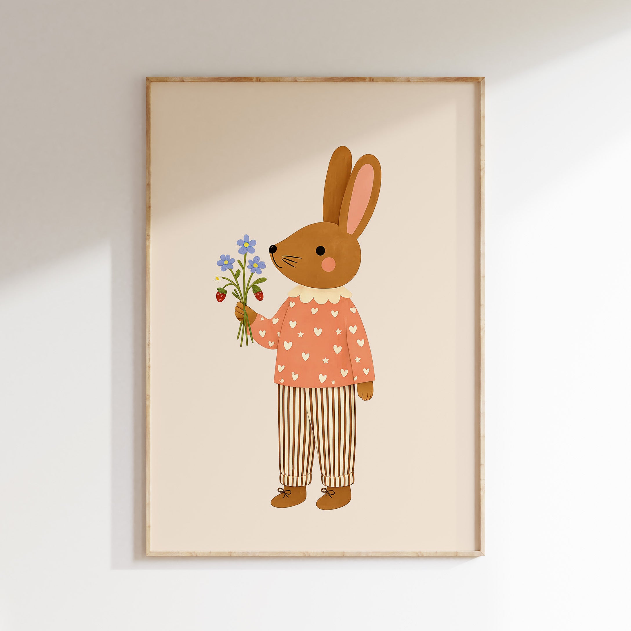 Children's room poster - Rabbit with balloon