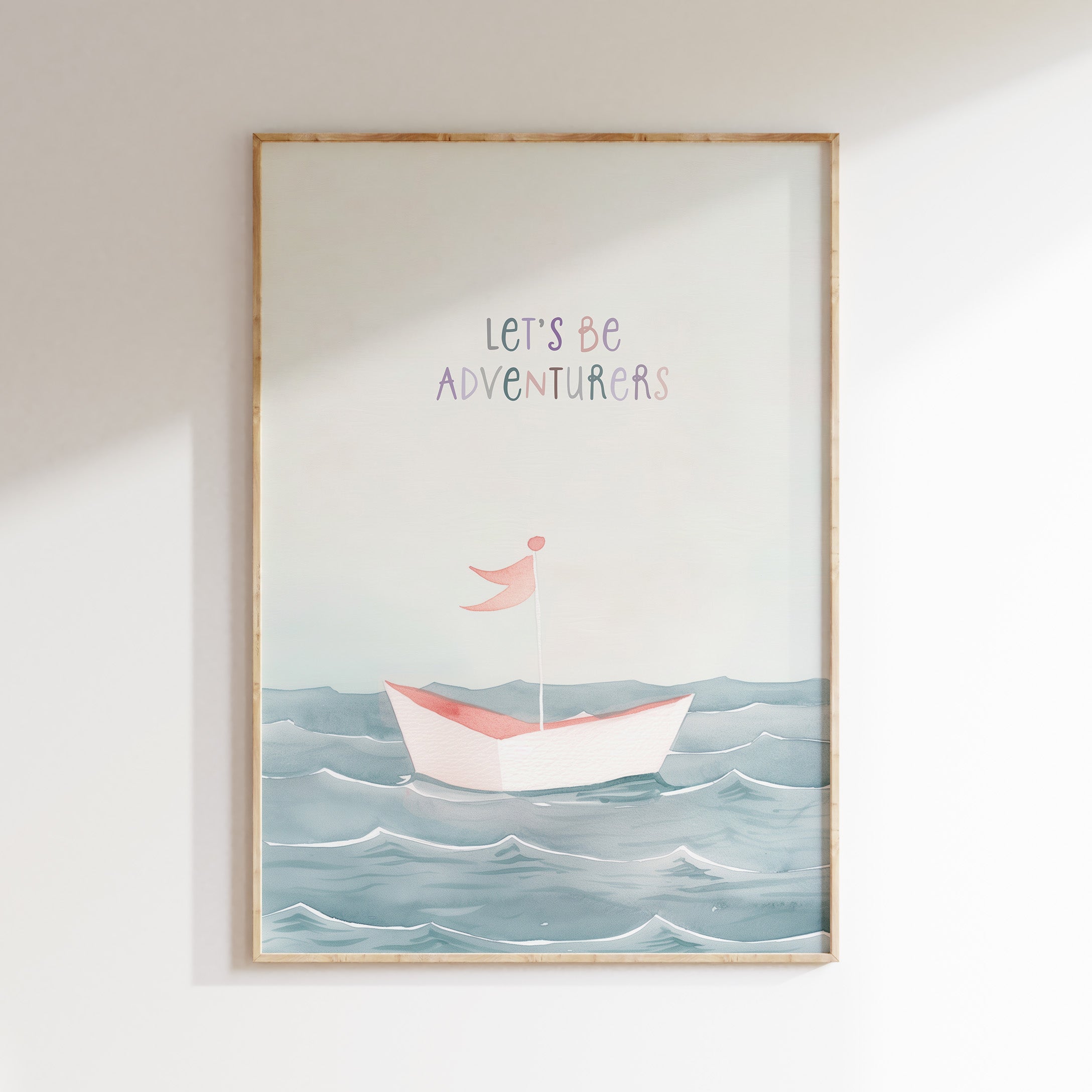 Kinderkamer print - Let's be adventurers