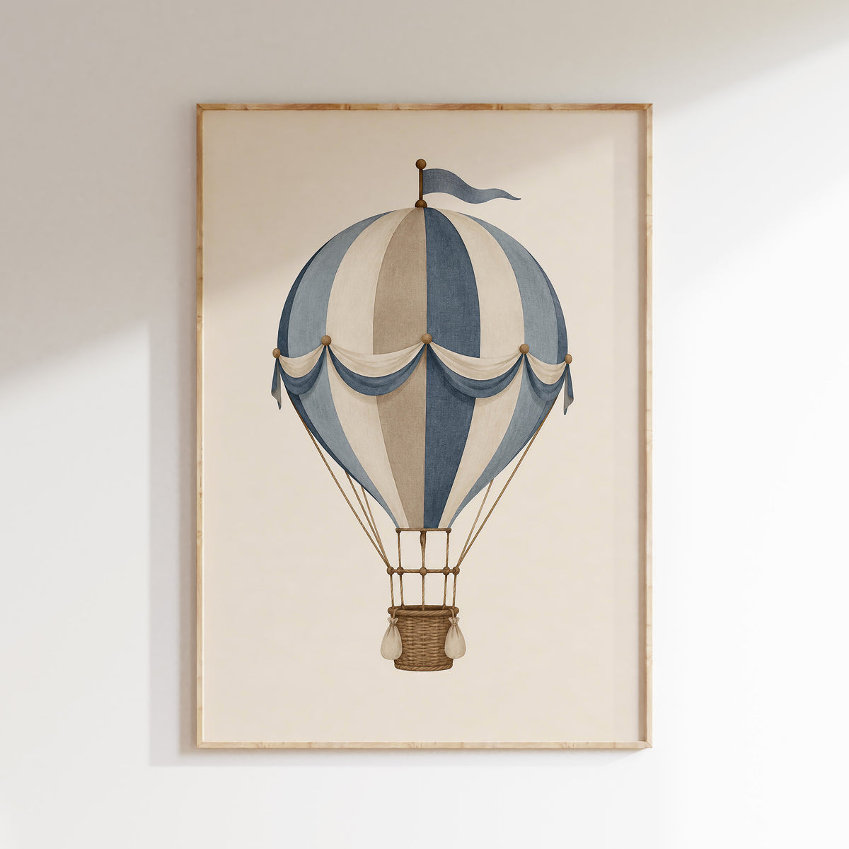 Children's room print - Vintage Hot Air Balloon