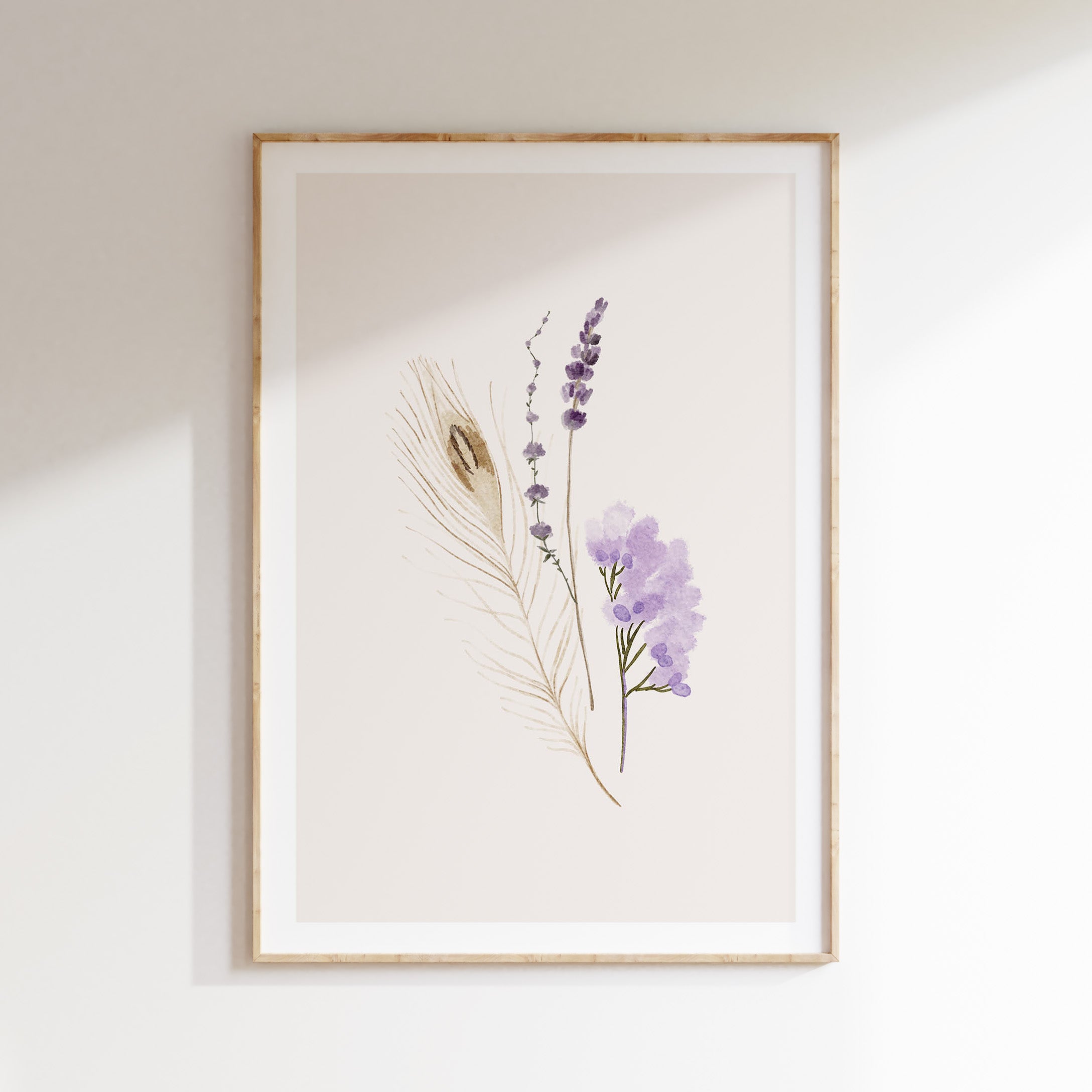 Kinderkamer poster - Plukboeket paars | Veldbloemen