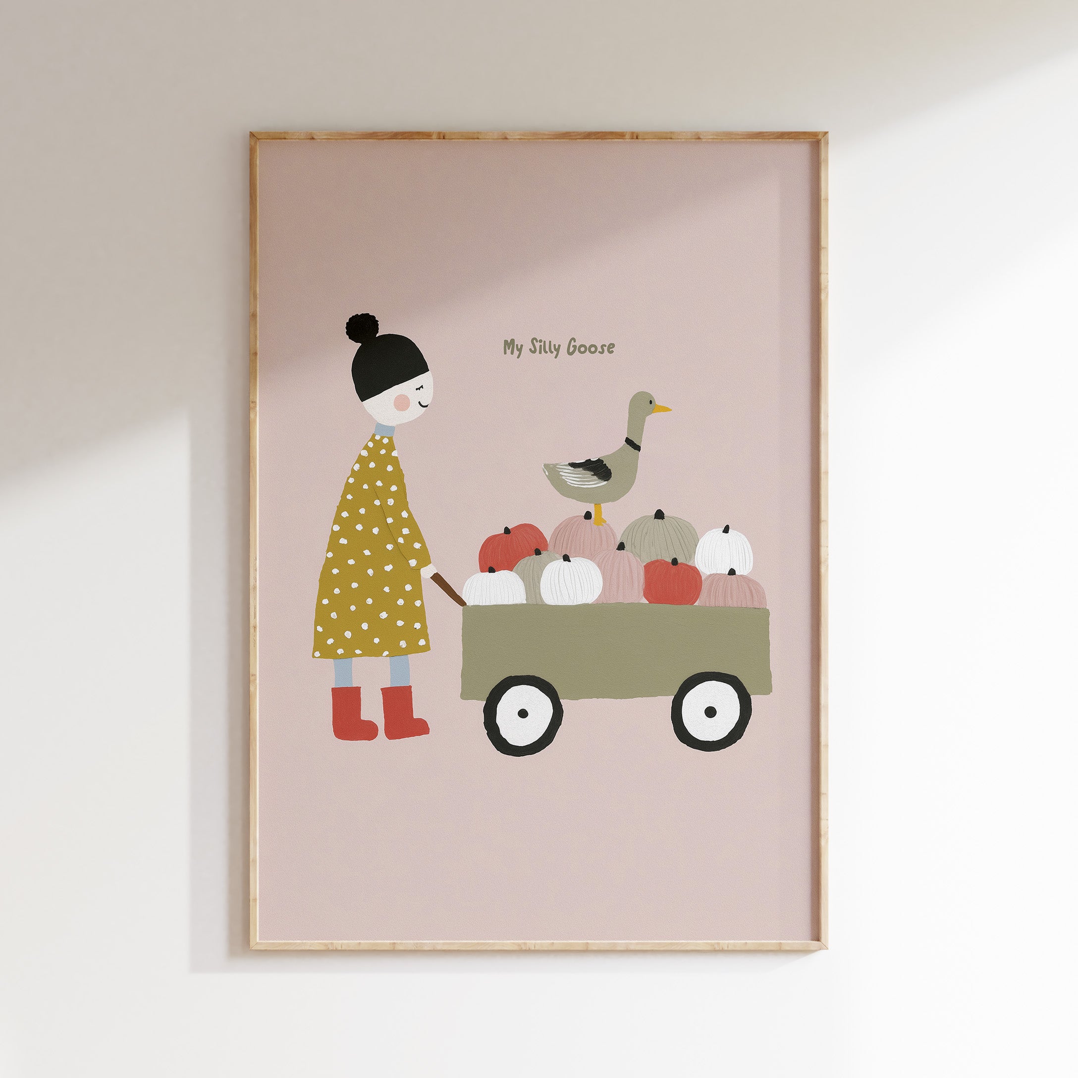Nursery print - My Silly Goose pumpkins