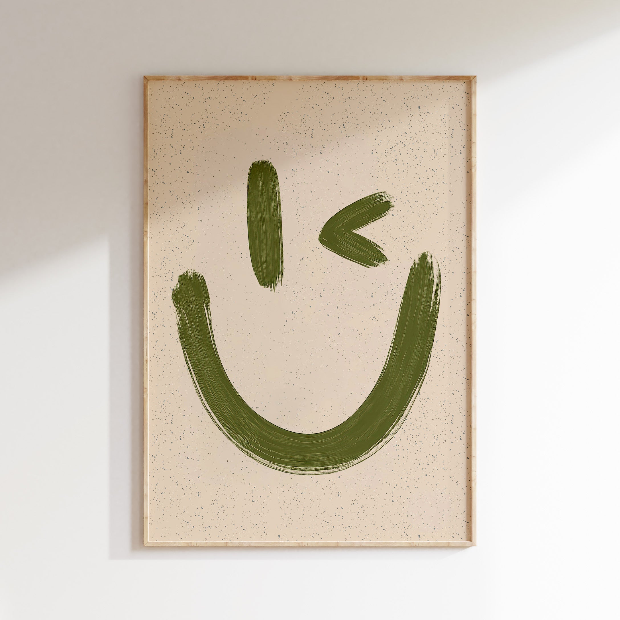 Kinderkamer poster - Knipoog Smiley | groen