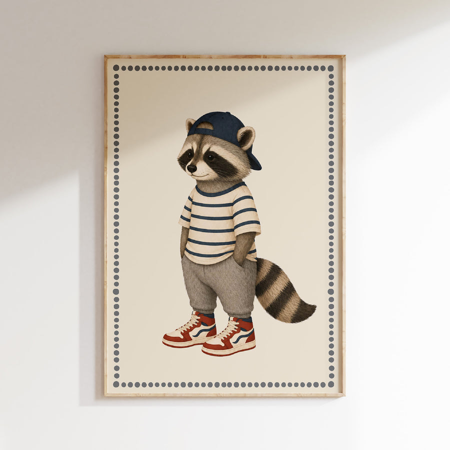 Kinderkamer poster - Stoere wasbeer