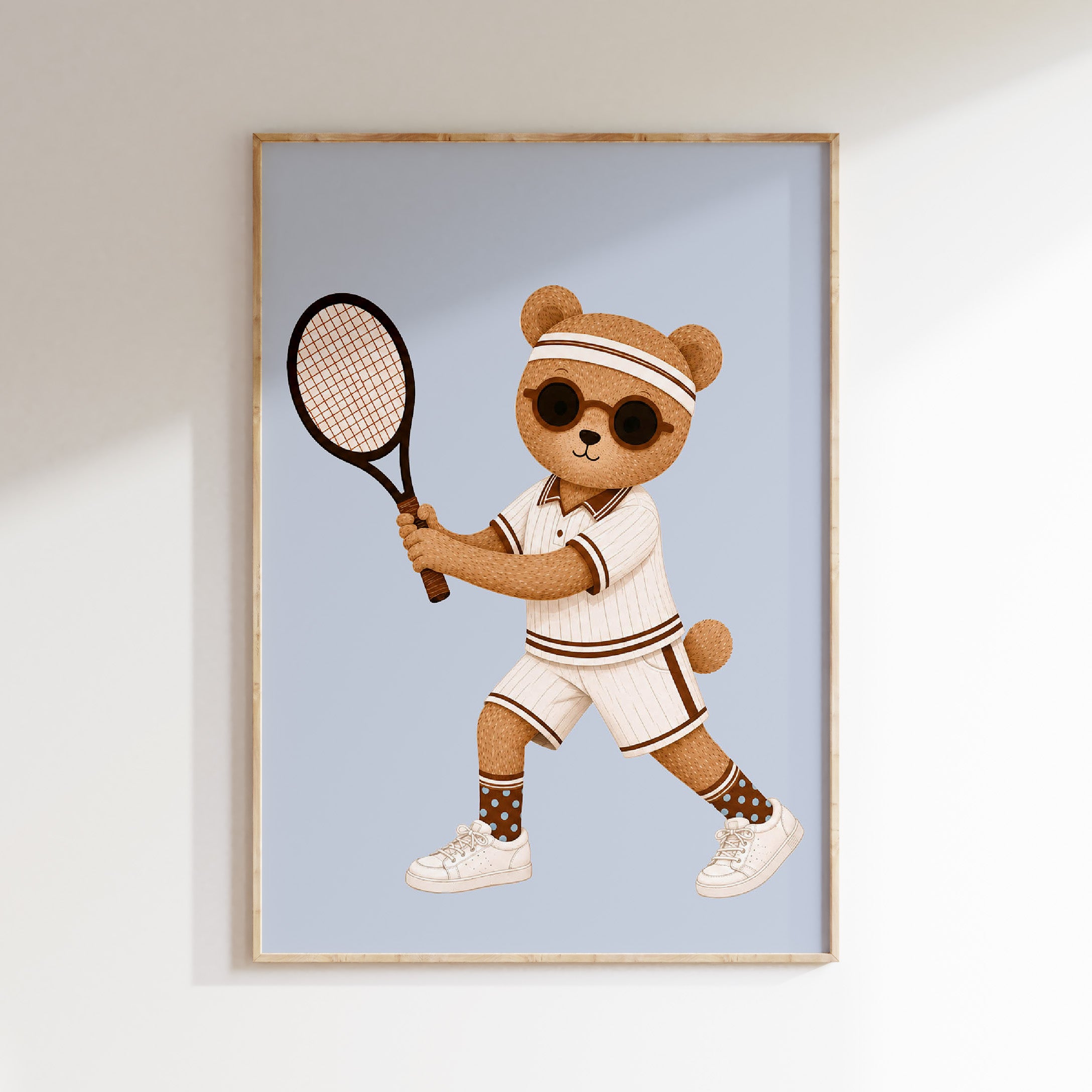 Kinderkamer print - Tennis Beer | blauw