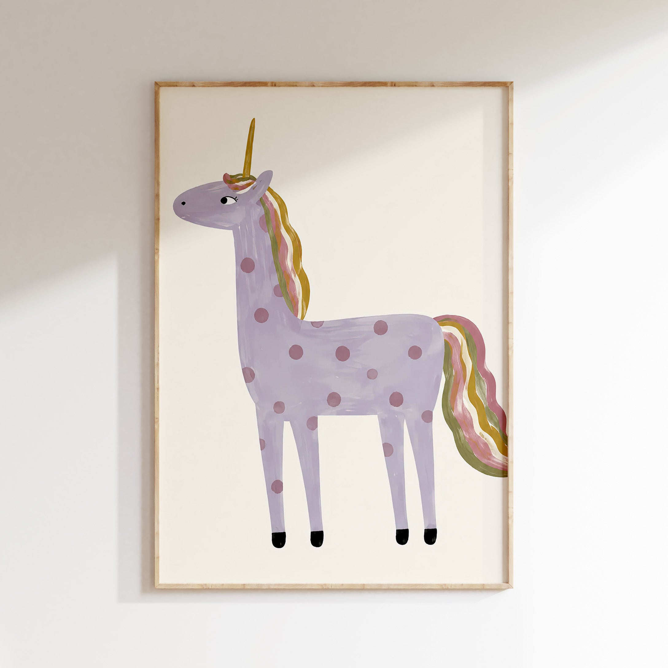 Children's room print - Unicorn lilac