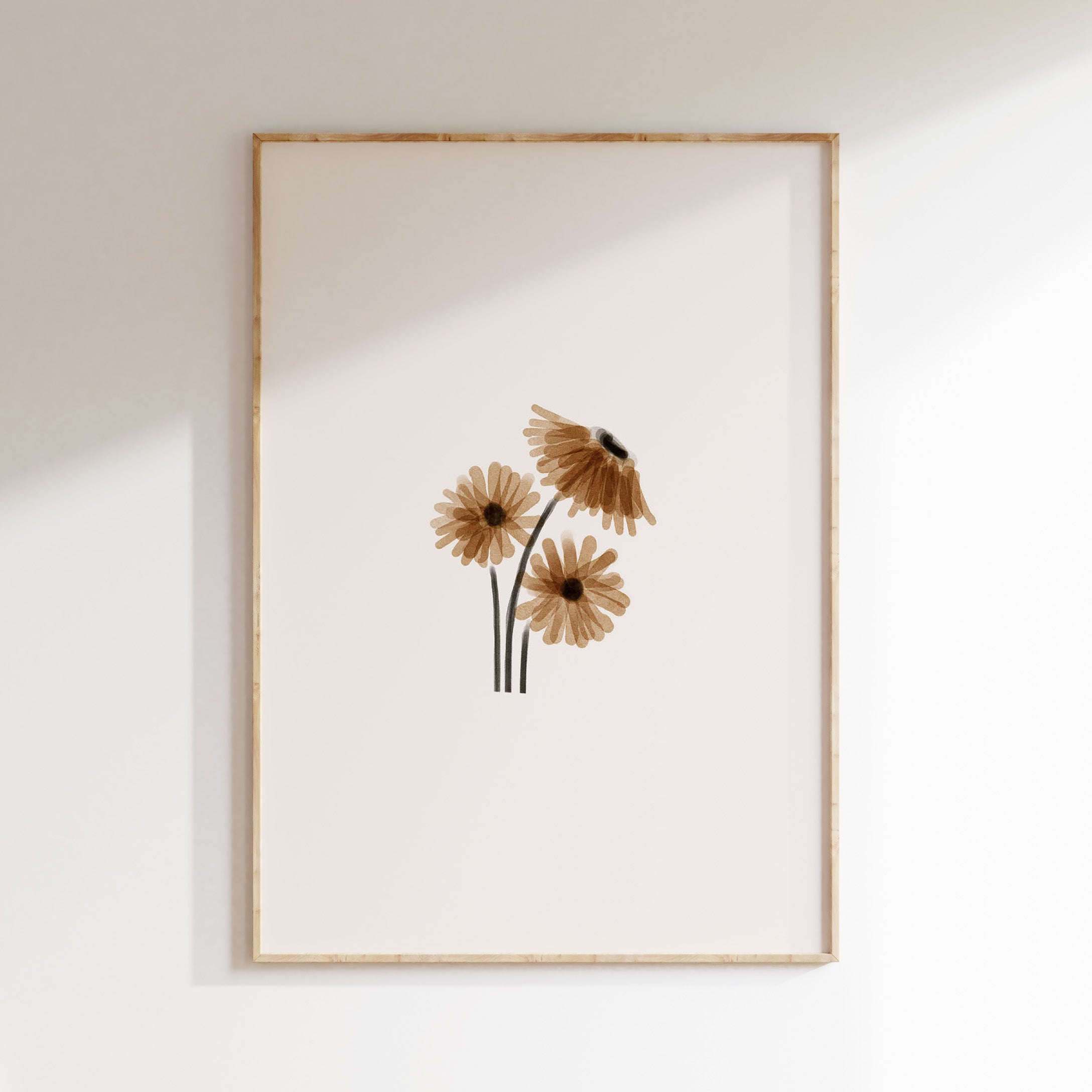 Kinderkamer poster - Vintage Bloem Bruin | Vintage Garden