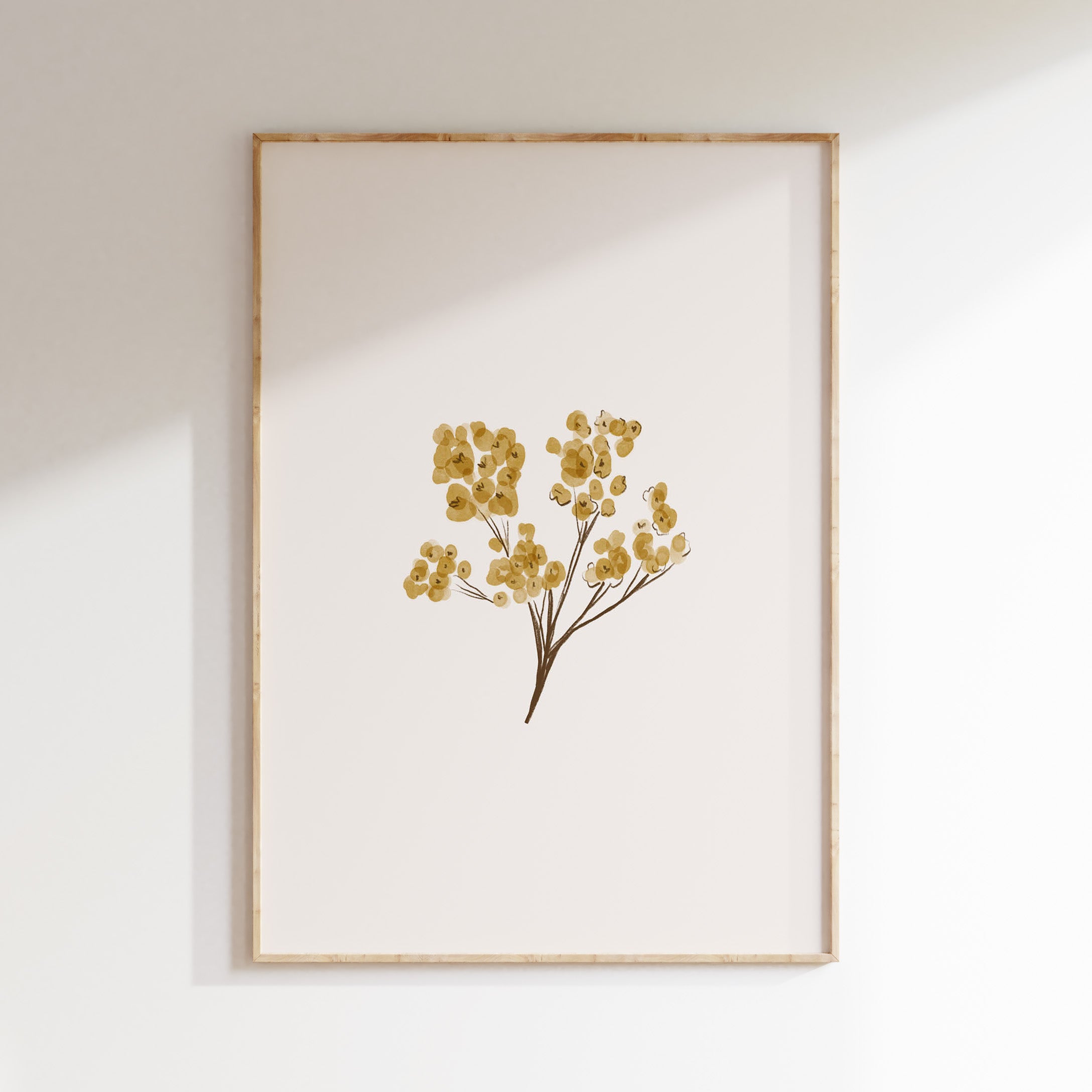 Kinderkamer poster - Vintage Bloem Geel | Vintage Garden