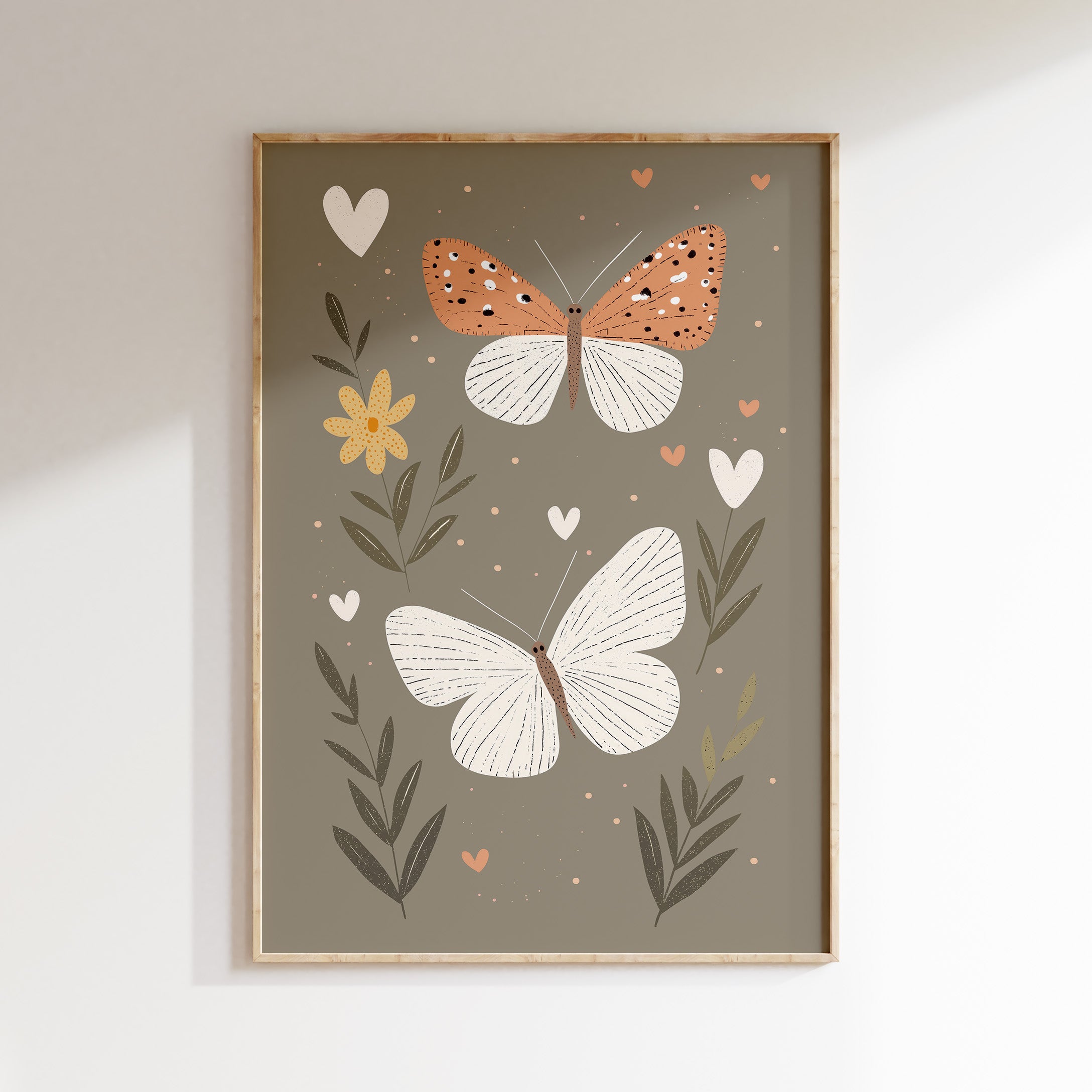 Kinderkamer print - Vlinders