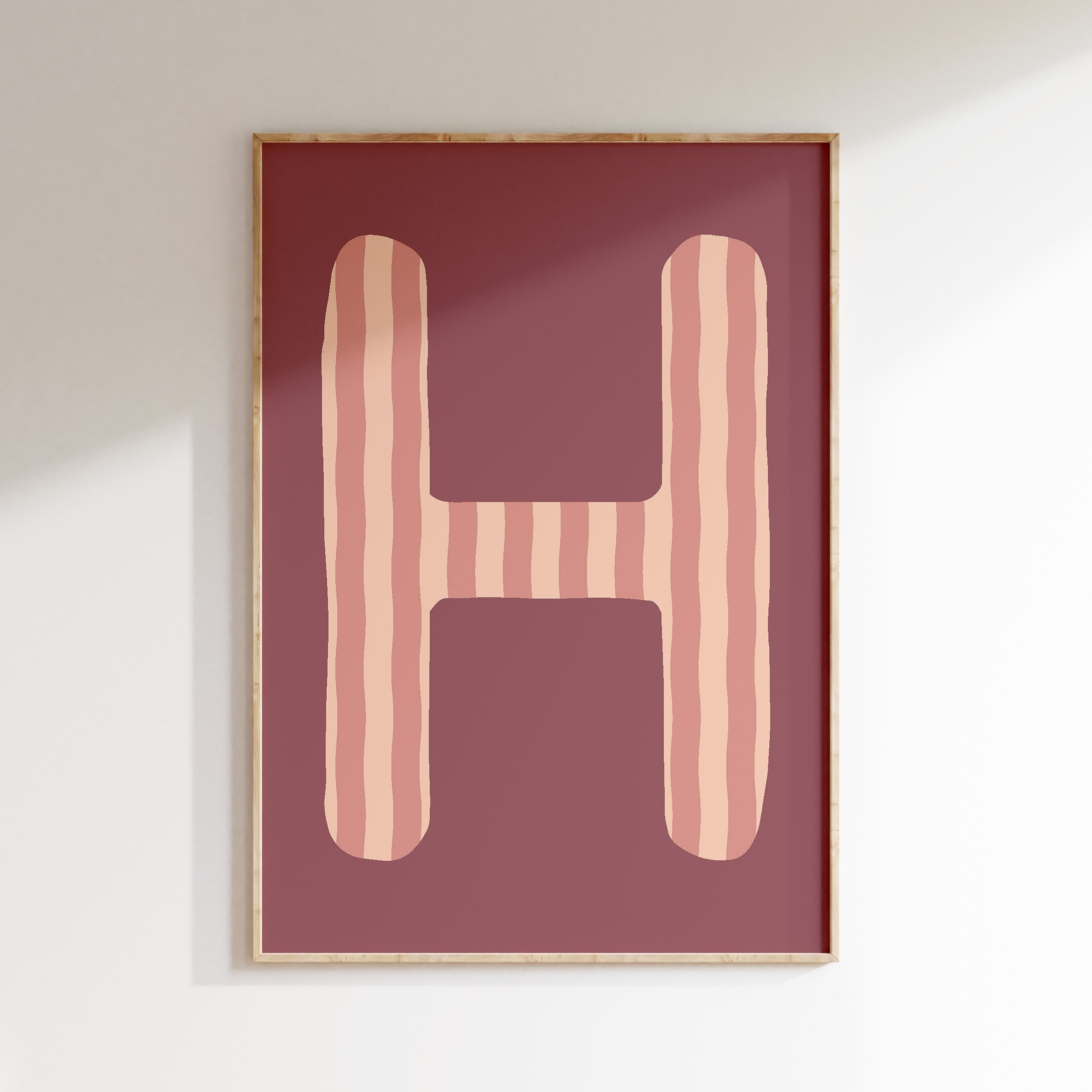 Letterposter Stripes - green