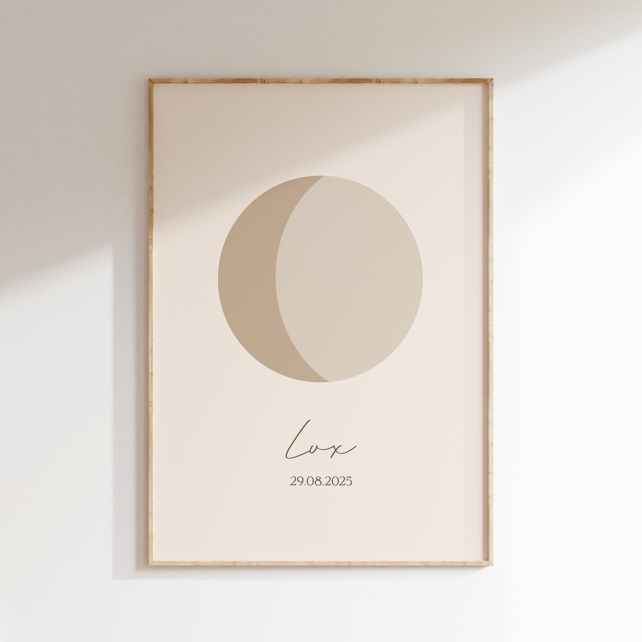 Birth poster Soft Frame - stripes