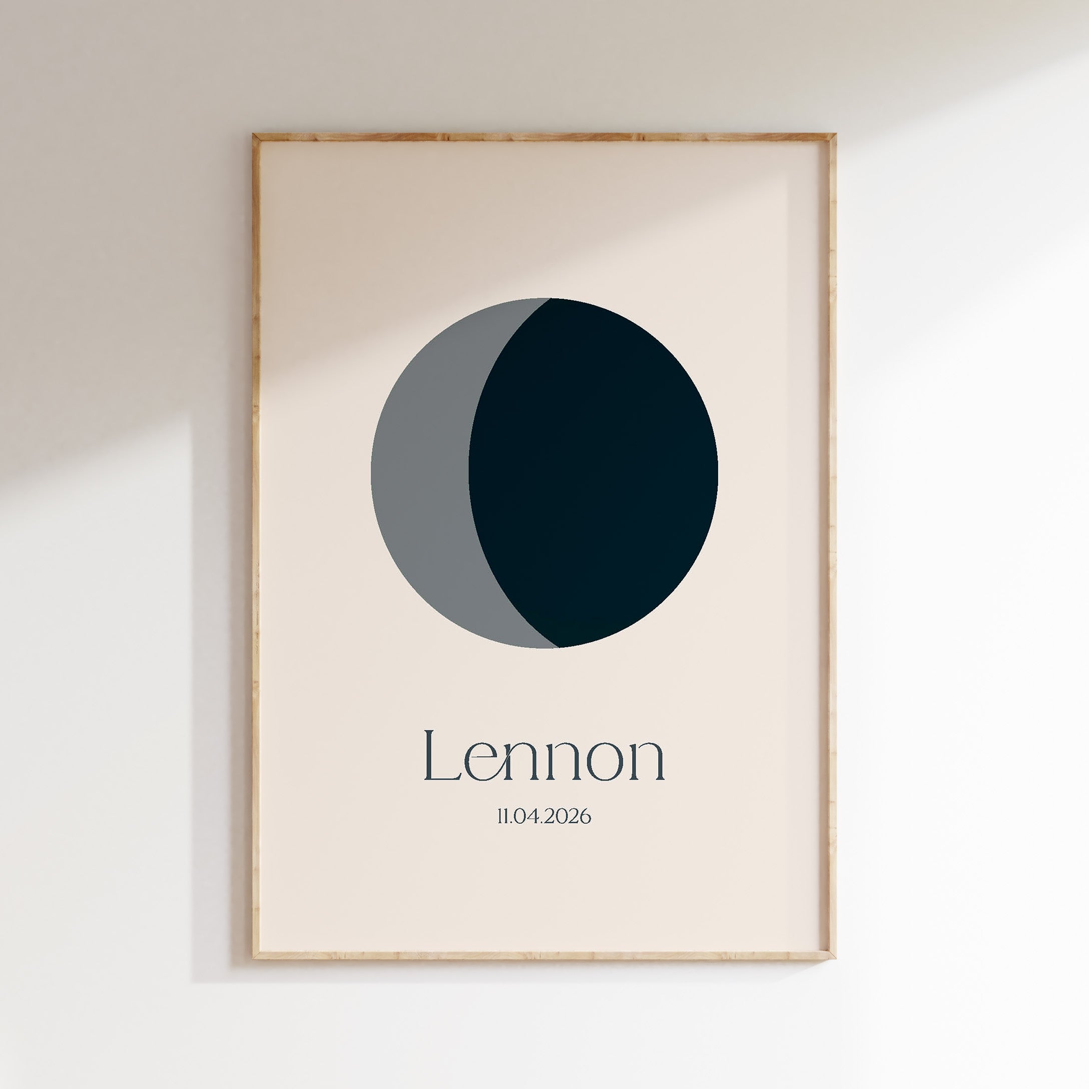 Birth poster Soft Frame - stripes