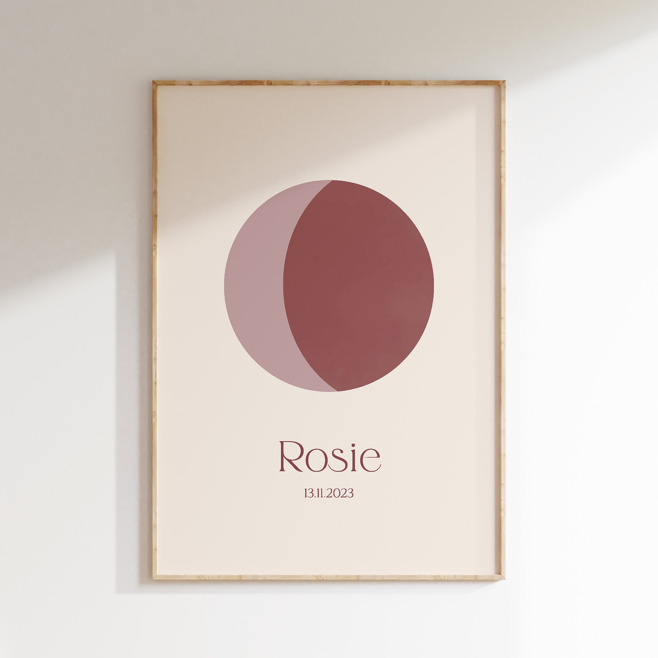 Birth poster Soft Frame - stripes