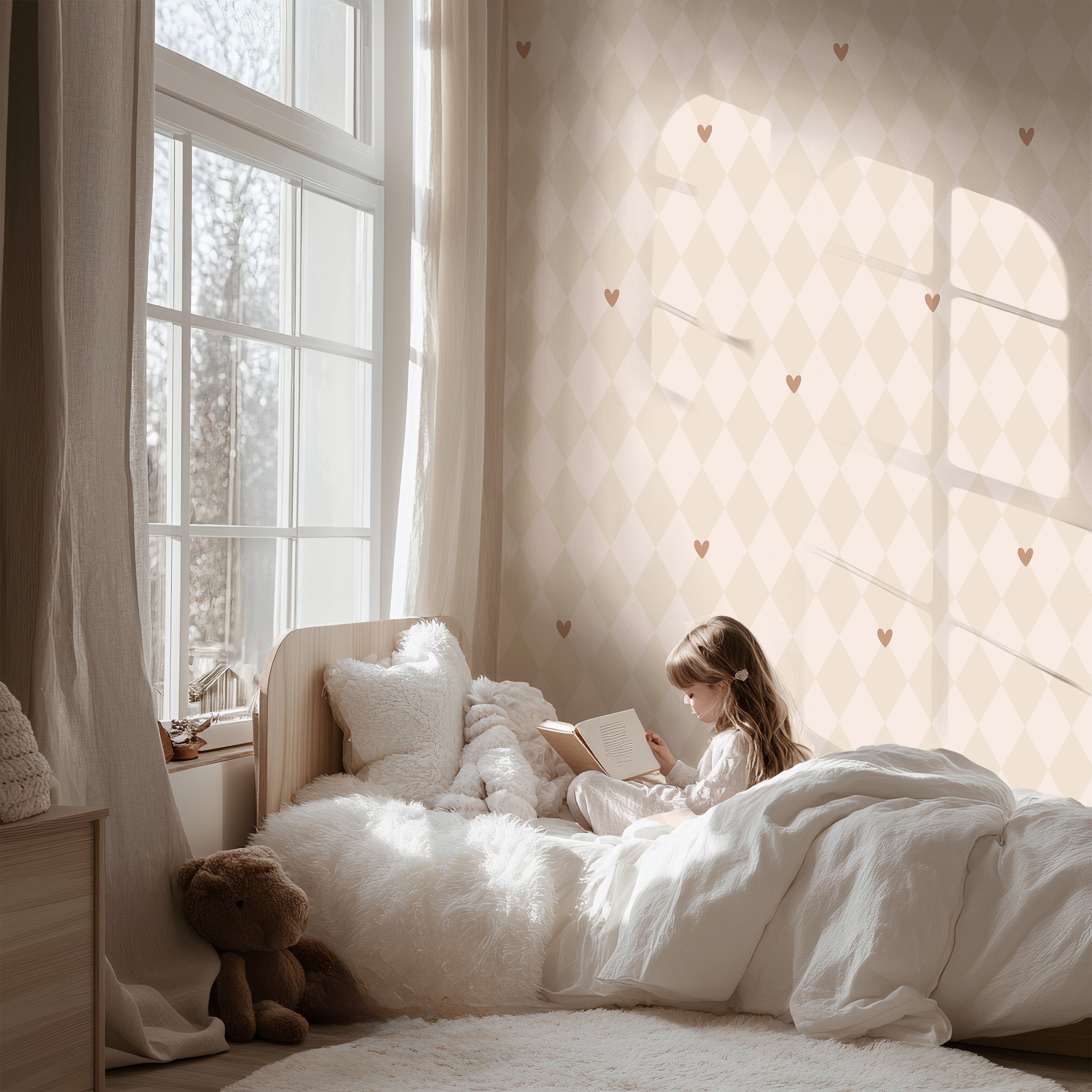 Wallpaper Wiebertje - powder blush