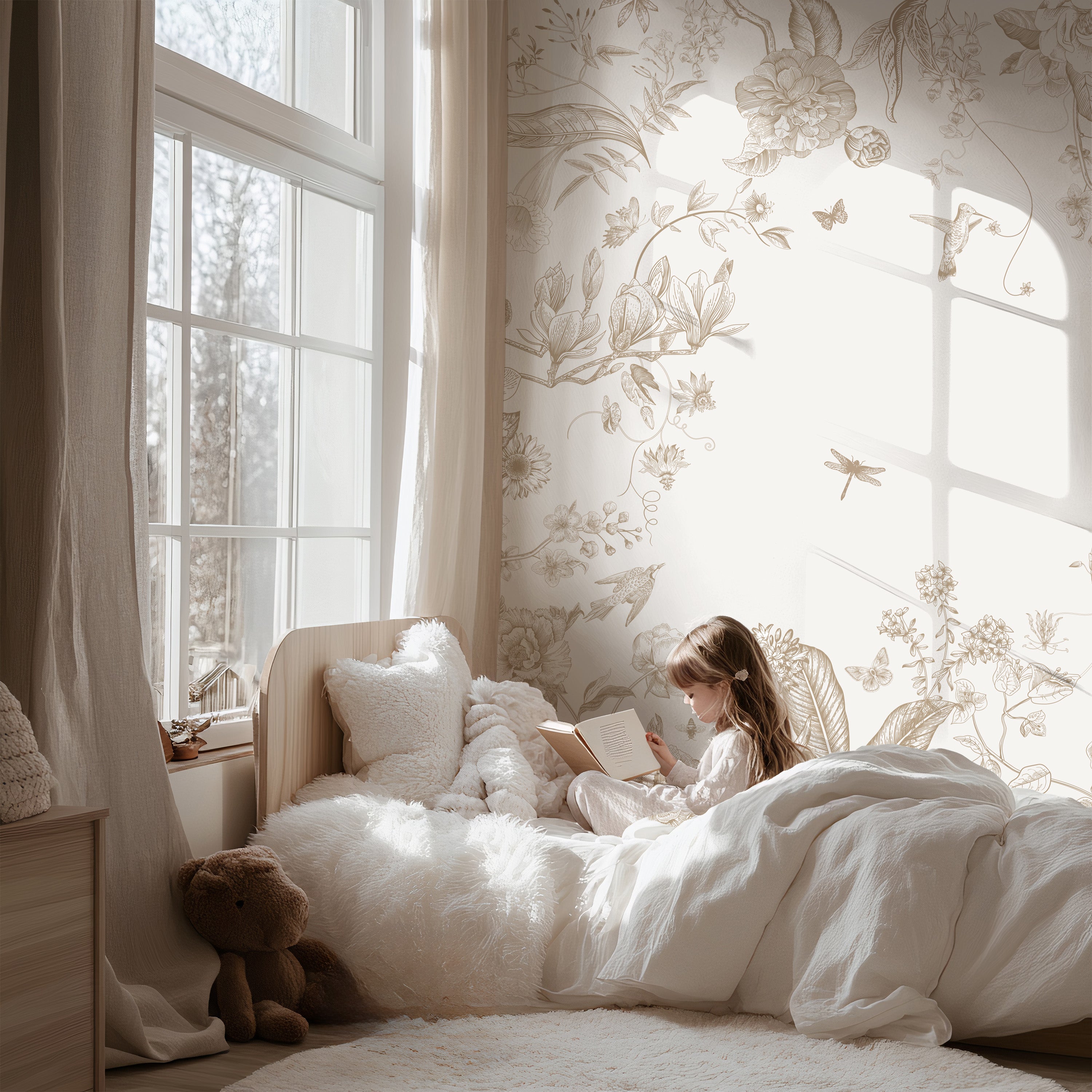 Collage behang Botanical Garden