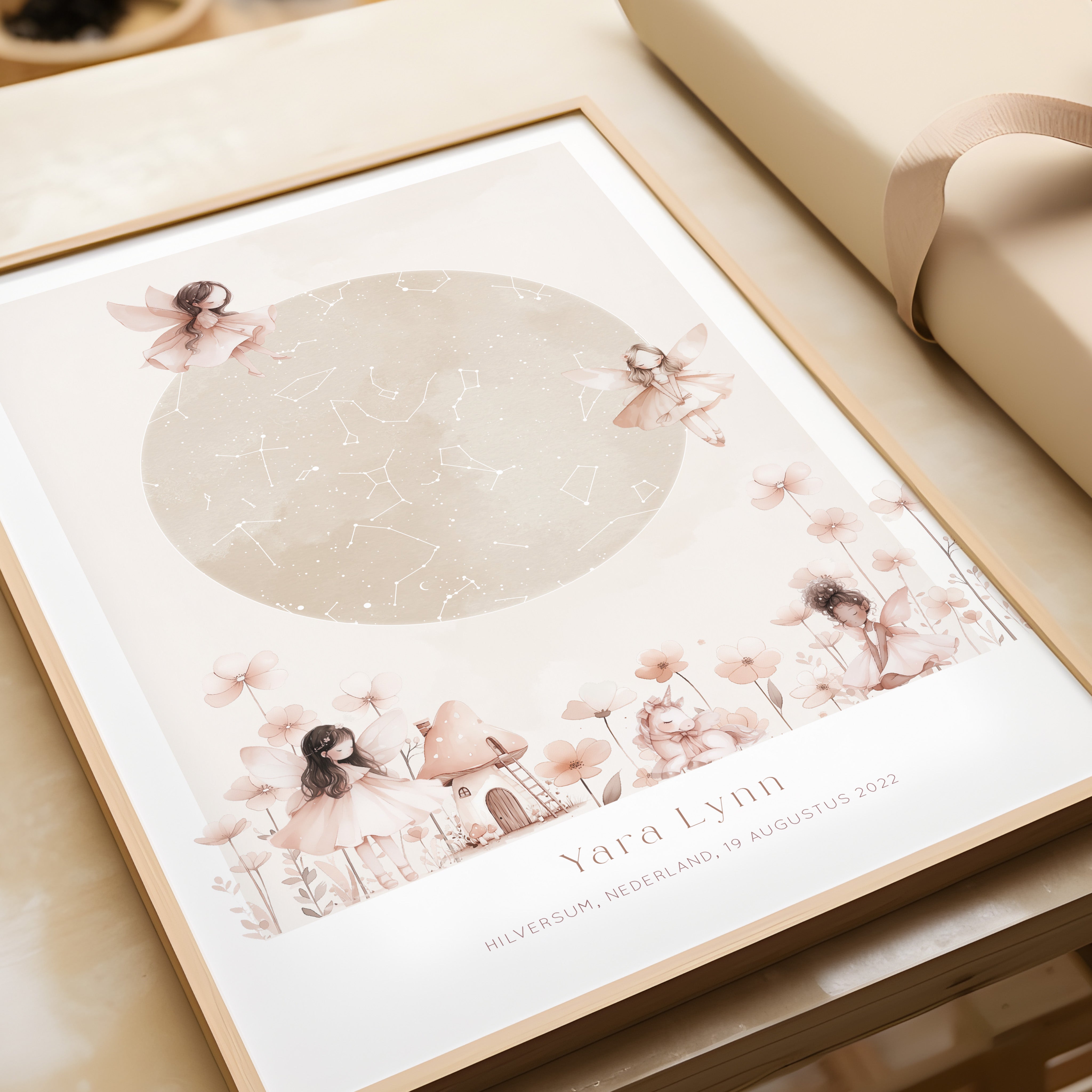 Sterrenhemel poster - Unicorns & Feeën