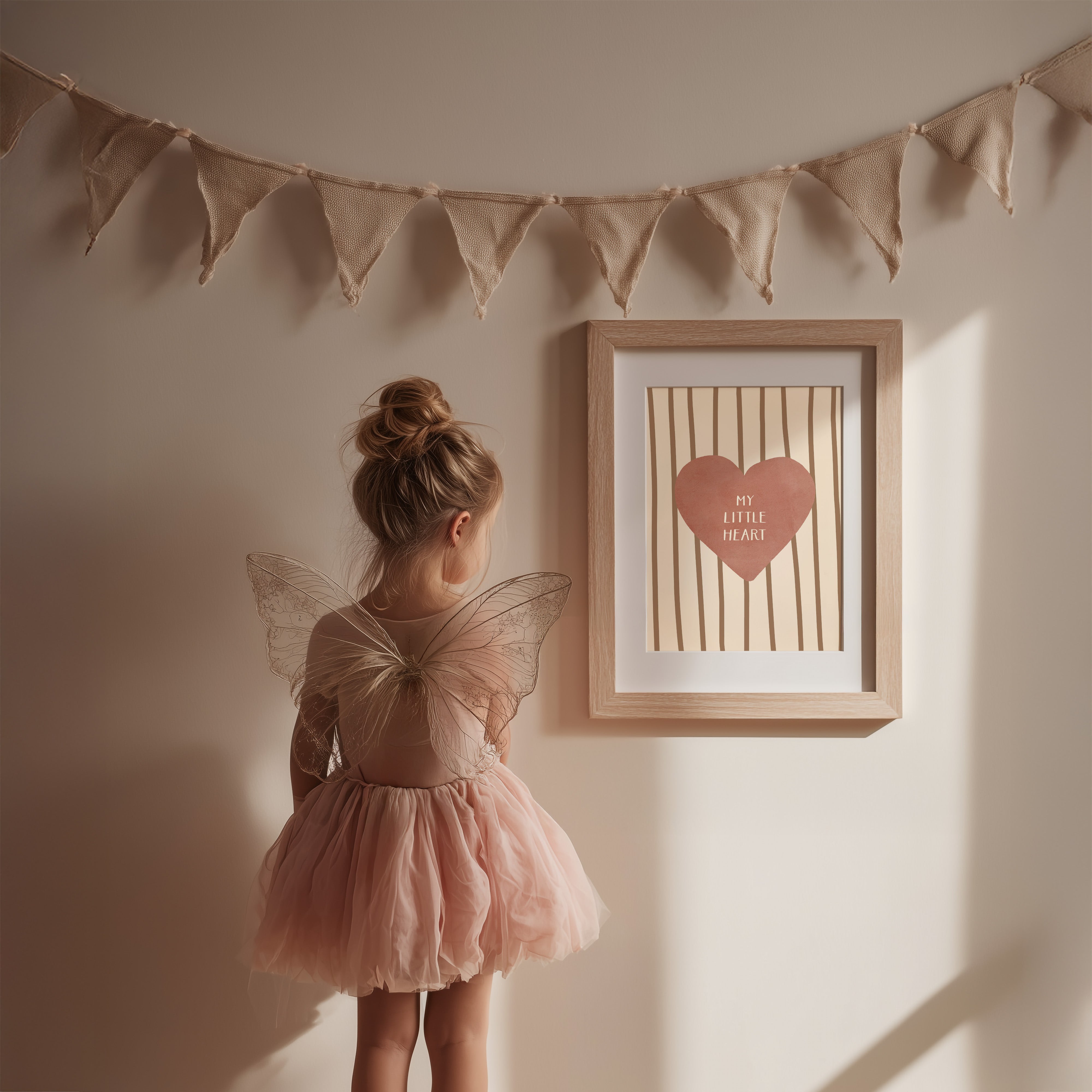 Kinderkamer print - My little heart | roze