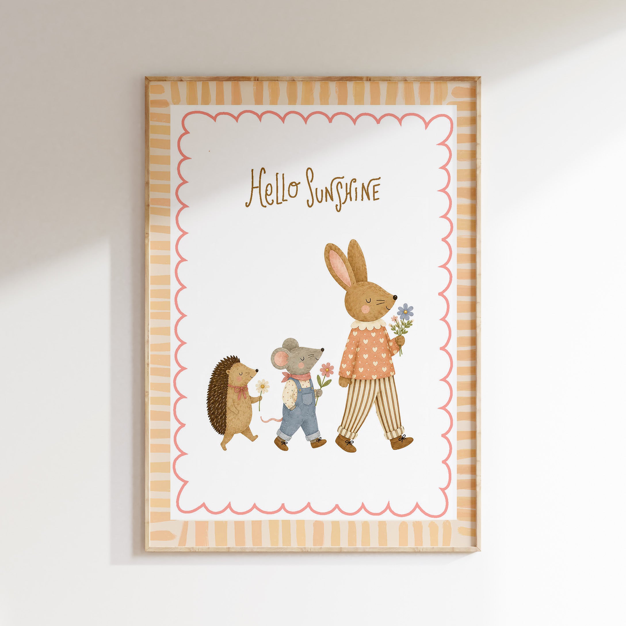 Children's room poster - Rabbit with balloon