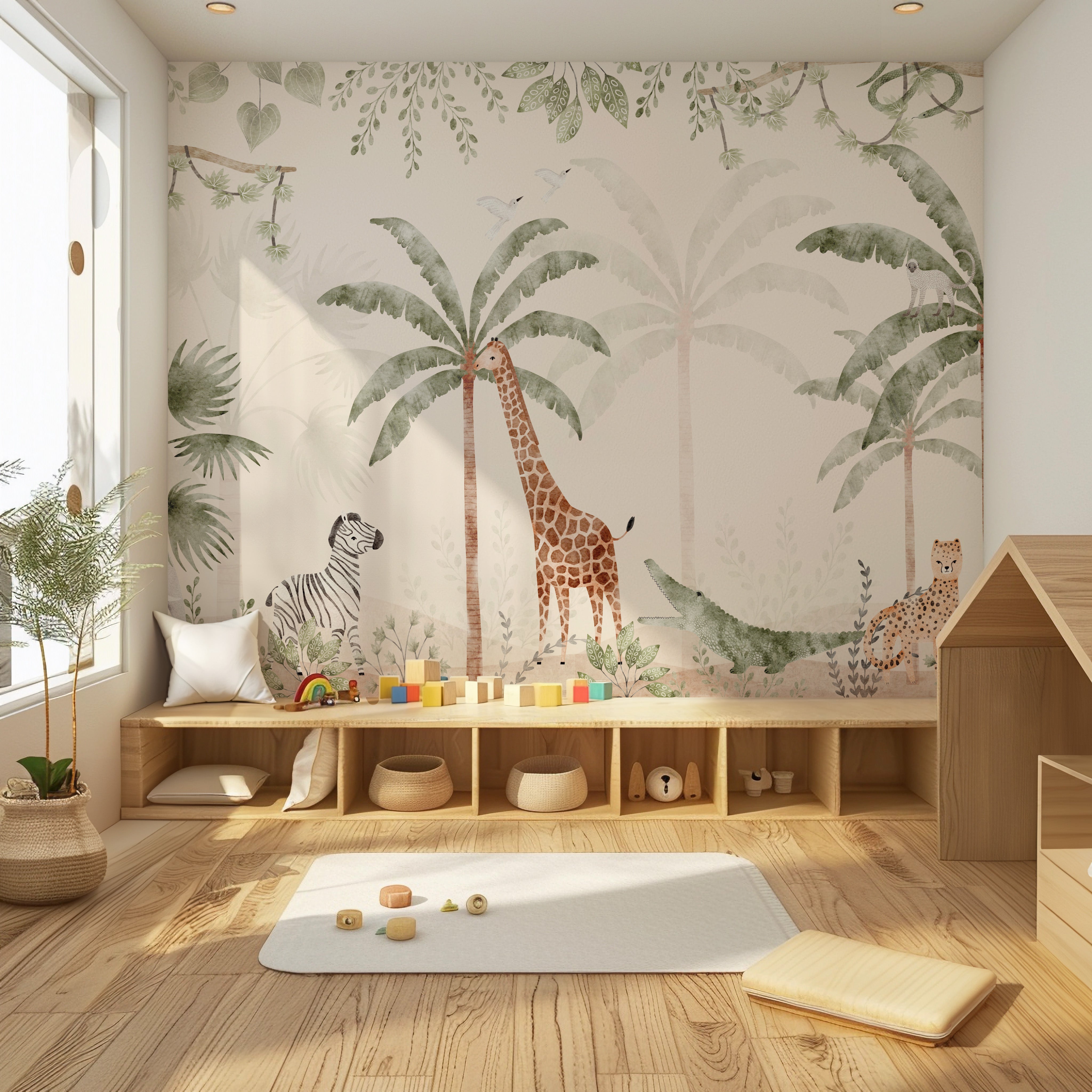 Collage behang Safari Dreams