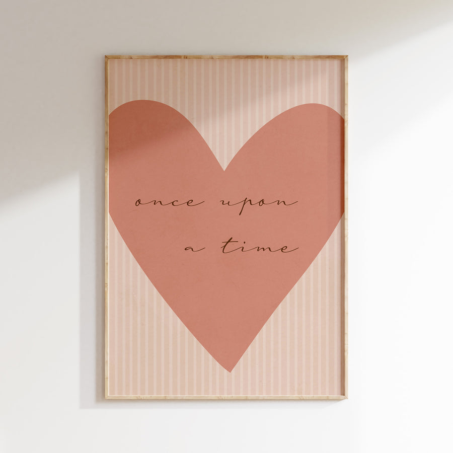 Kinderkamer poster - Once upon a time | heart
