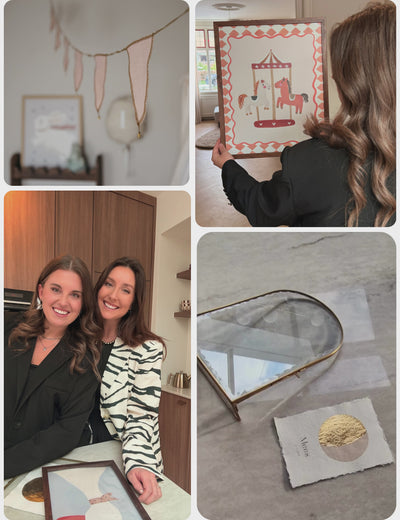 video over ELLIE Studio met de gezichten erachter, maanstandposter video en poster frame met trendy kinderkamer poster