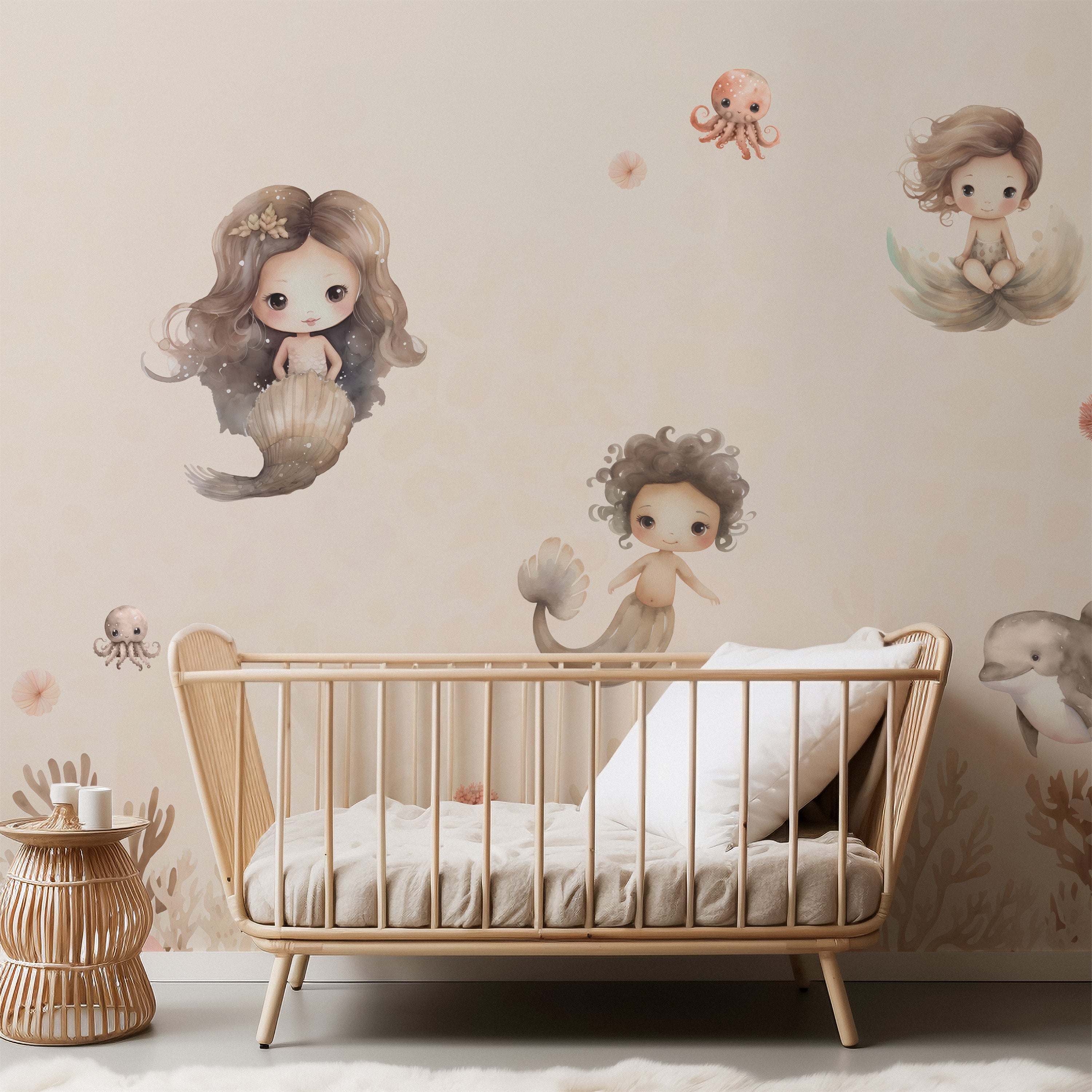 Collage behang Mermaids