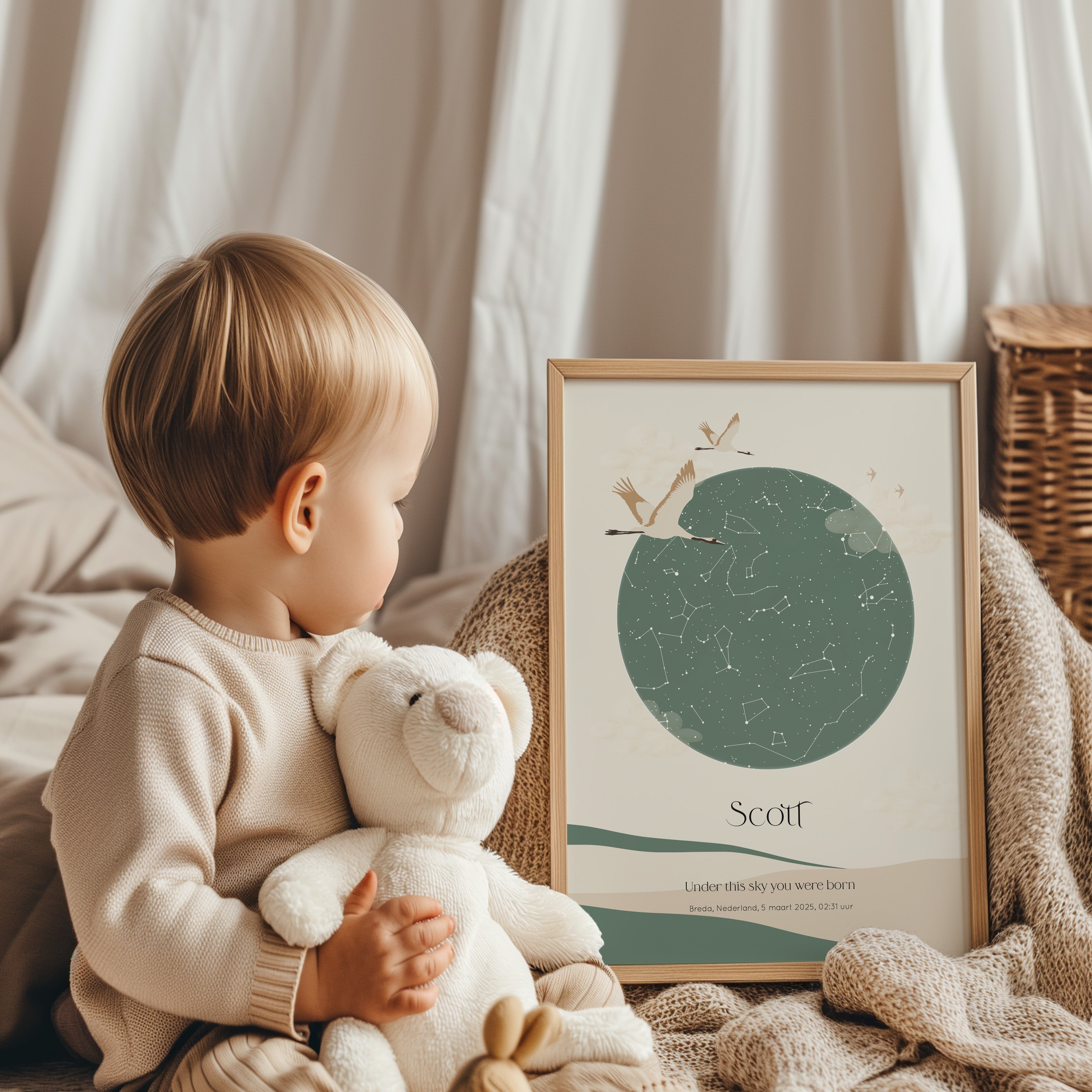 Starry sky poster | SERENITY - green 