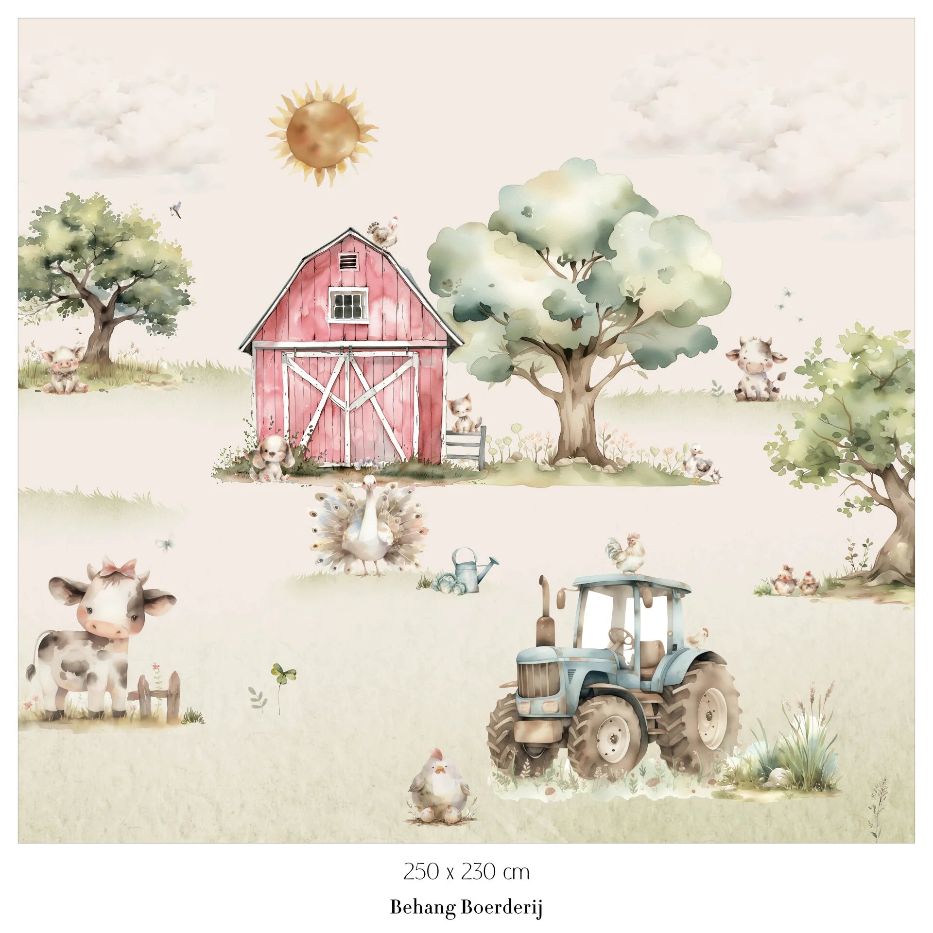 Collage behang Boerderij