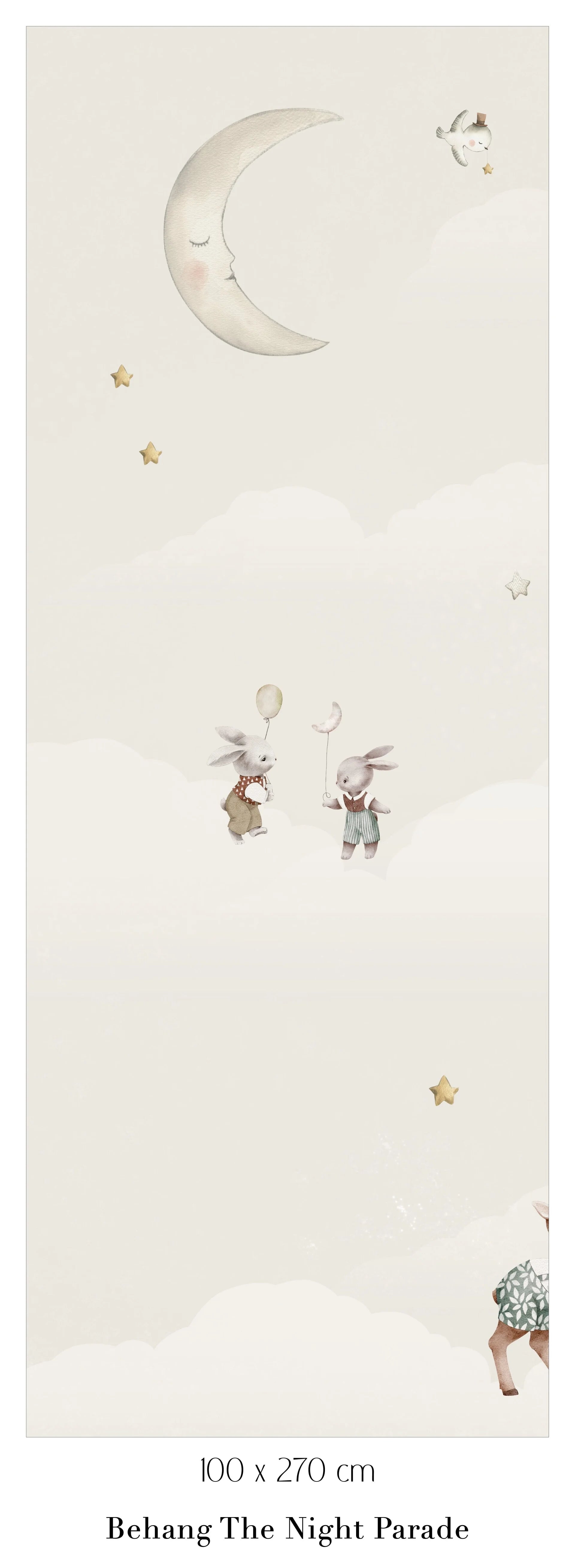 Collage behang Night Parade