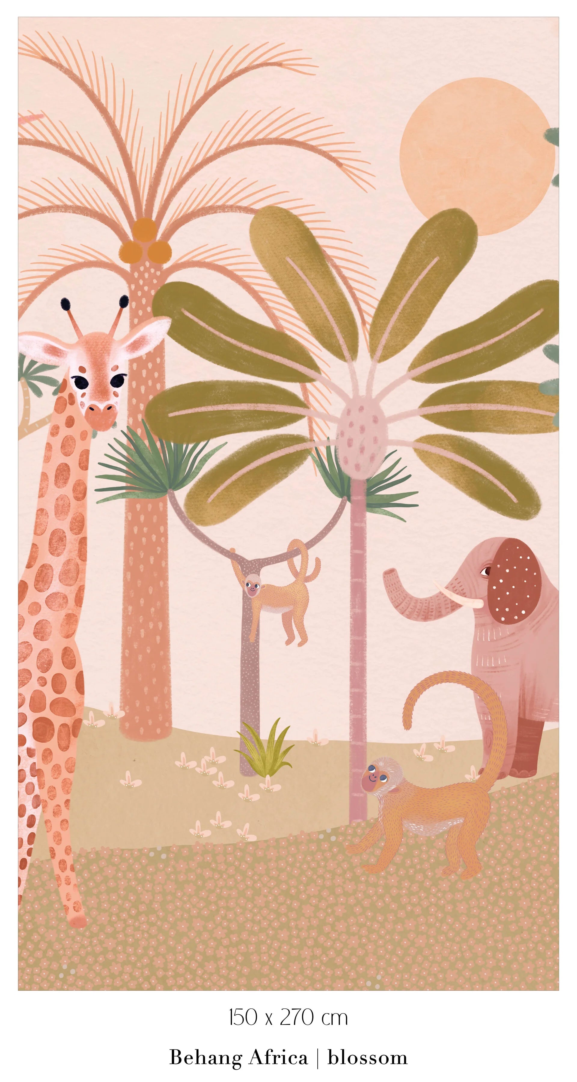 Collage wallpaper Africa - blossom