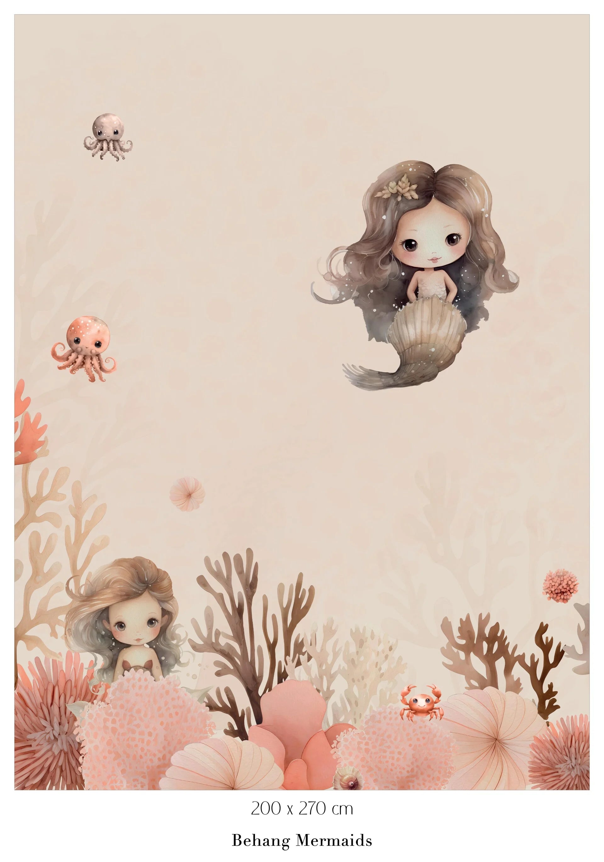 Collage behang Mermaids