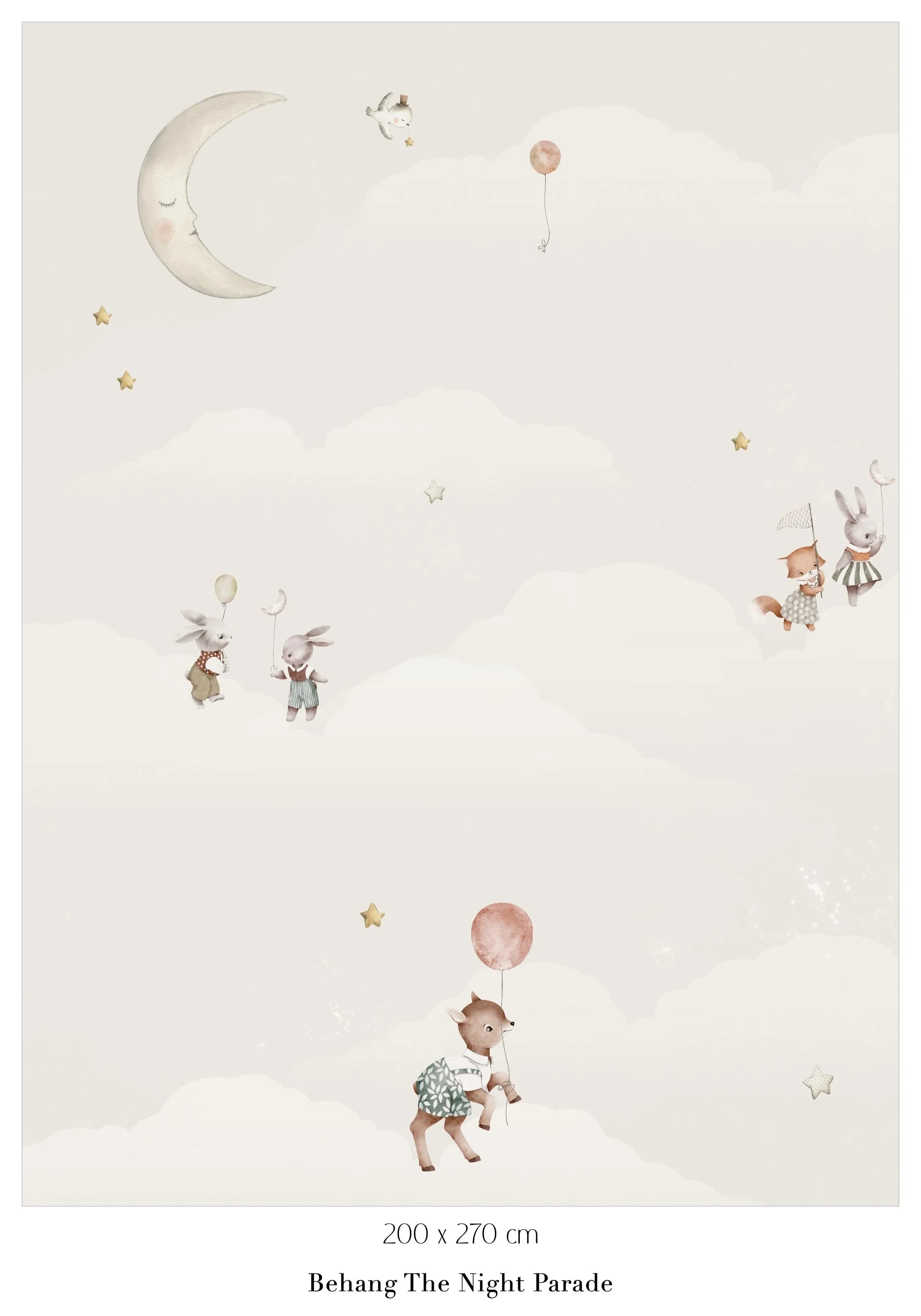 Collage behang Night Parade