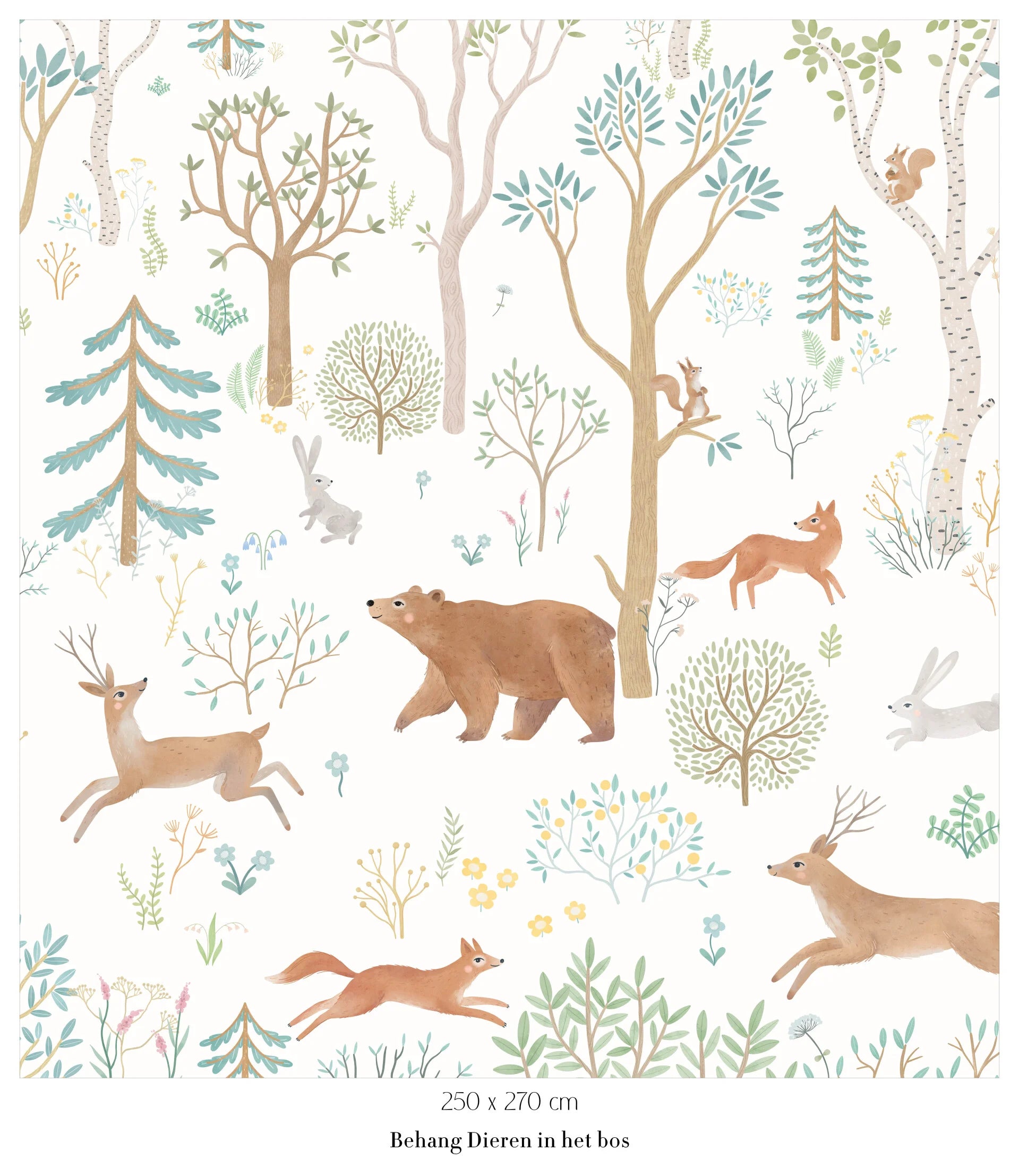 Collage wallpaper Animals in the forest