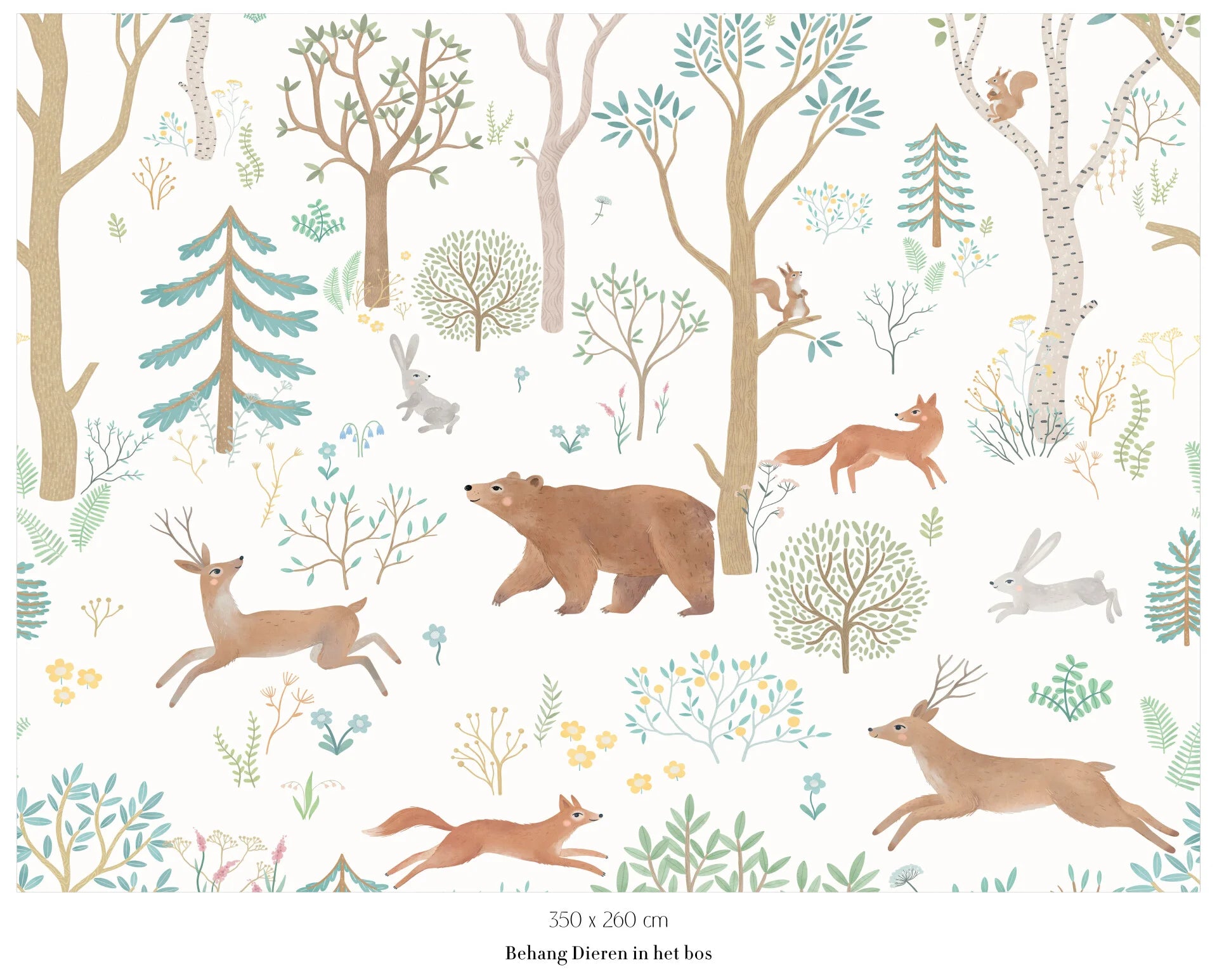 Collage wallpaper Animals in the forest