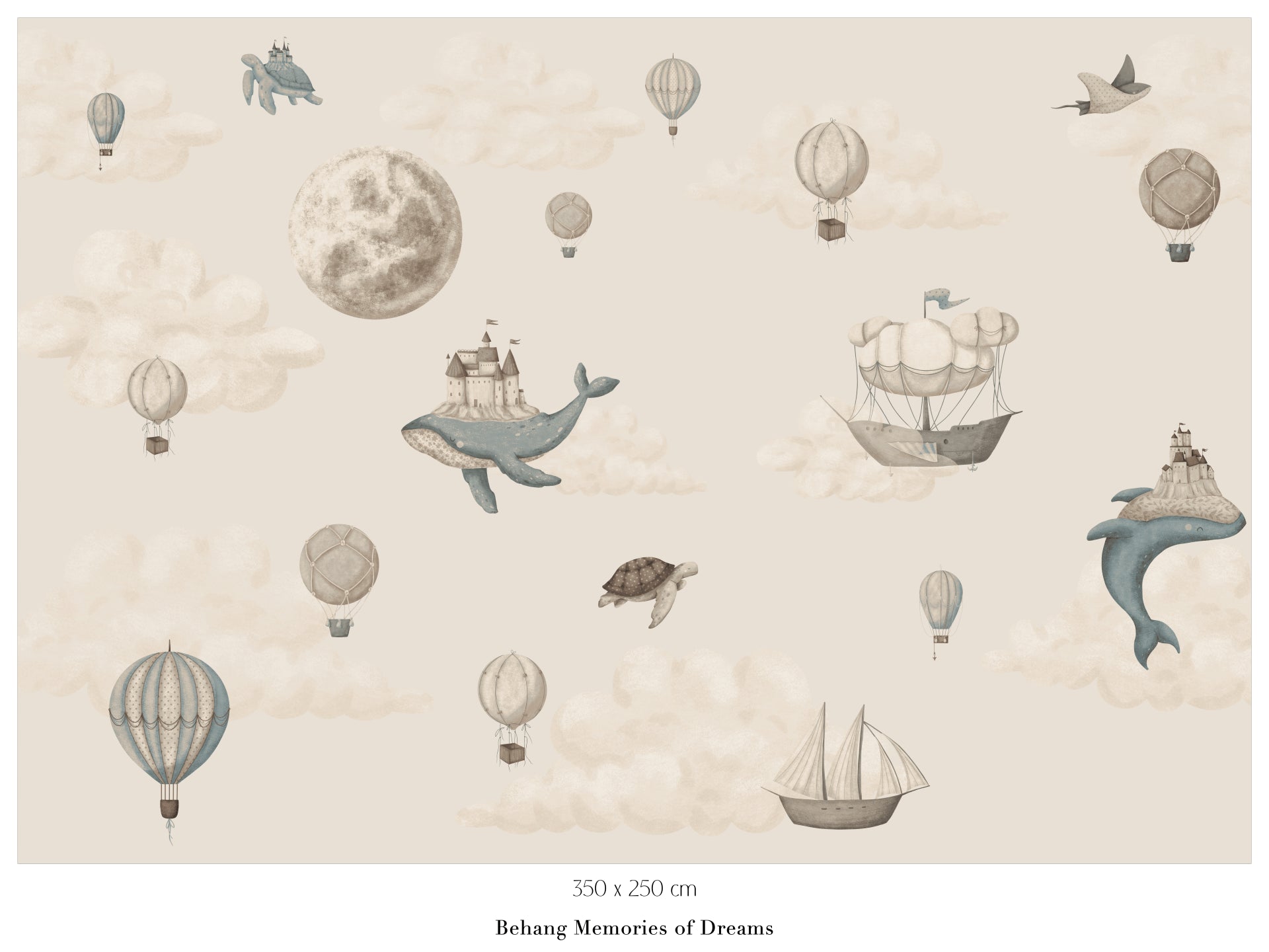 Collage behang Memories of Dreams