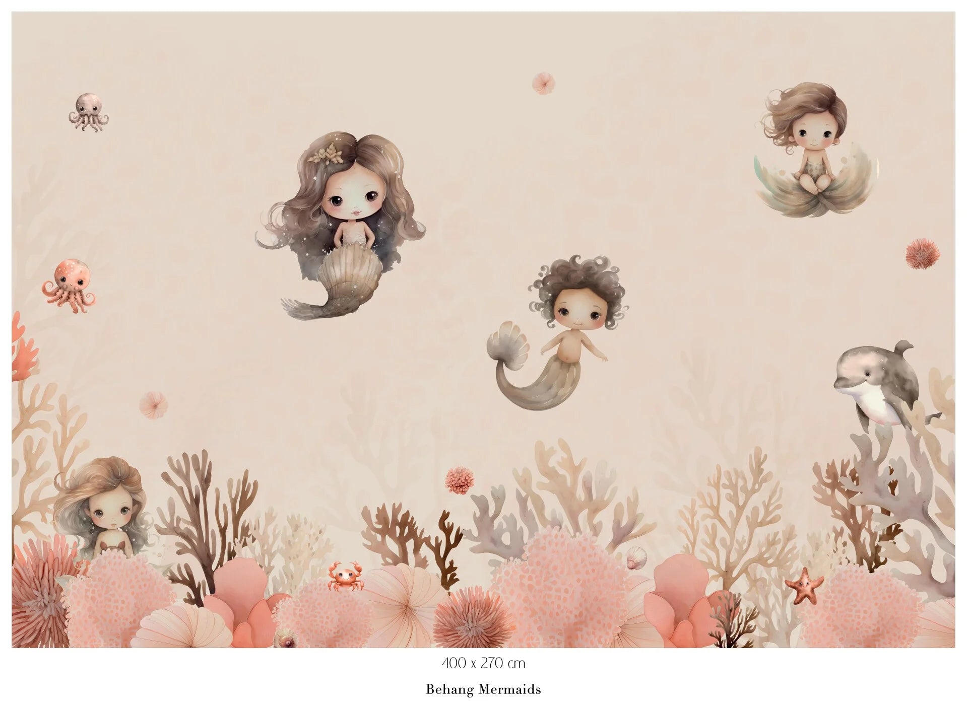 Collage behang Mermaids