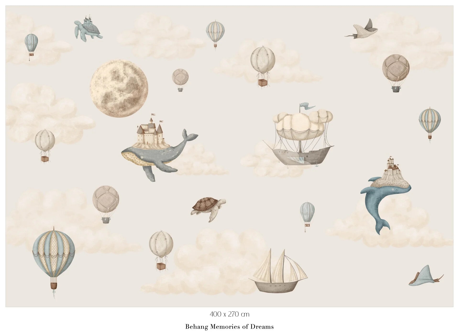 Collage behang Memories of Dreams