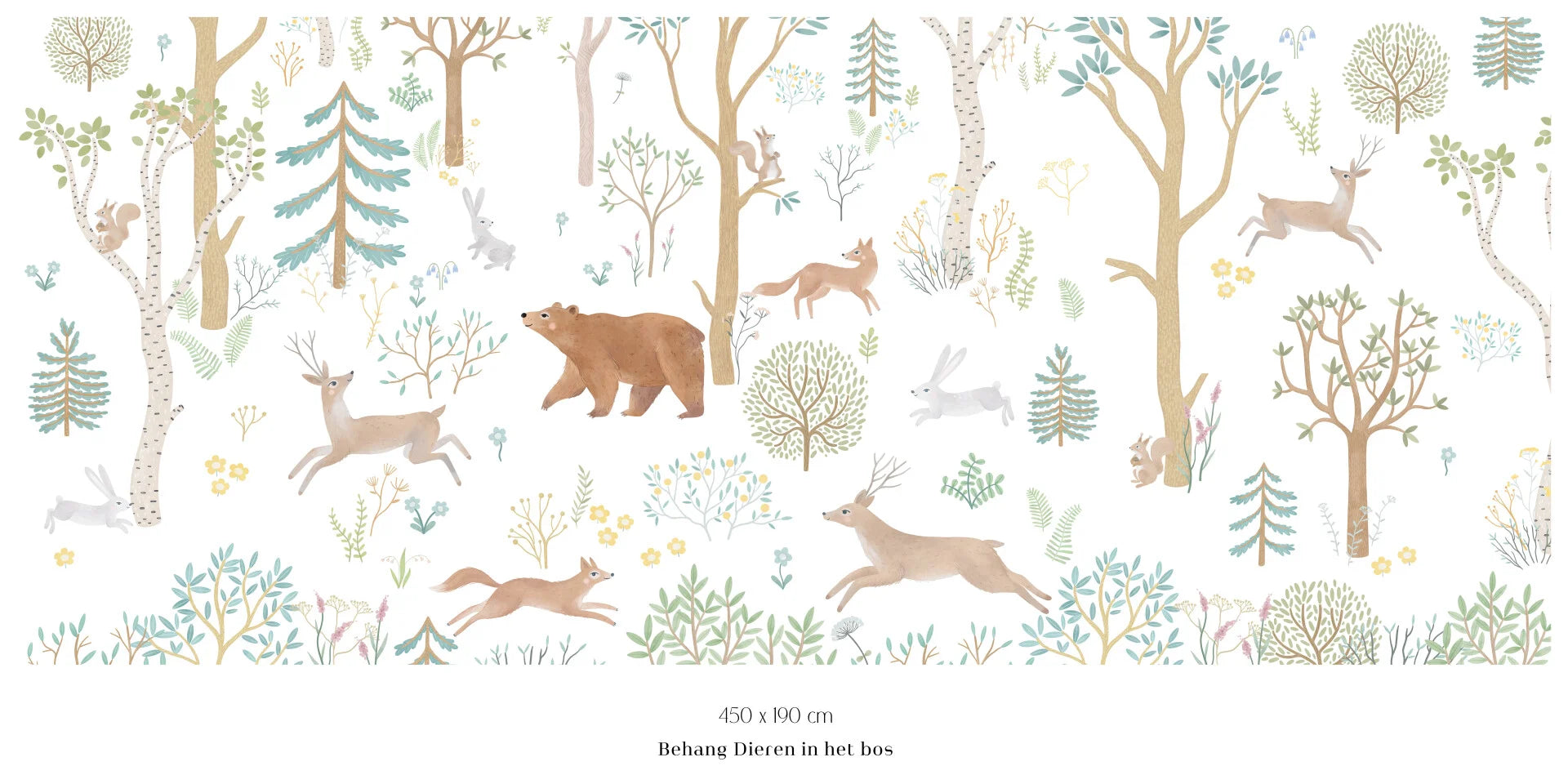 Collage wallpaper Animals in the forest