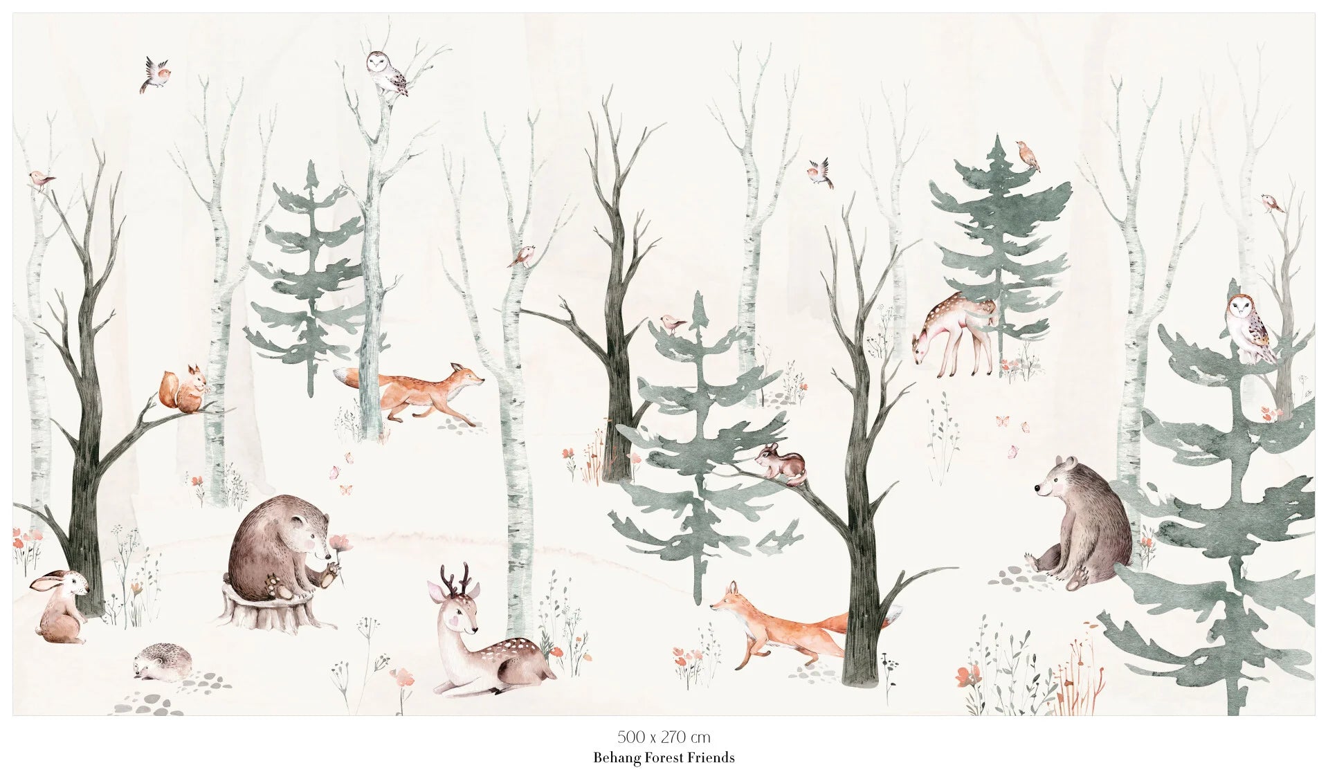 Collage wallpaper Forest Friends