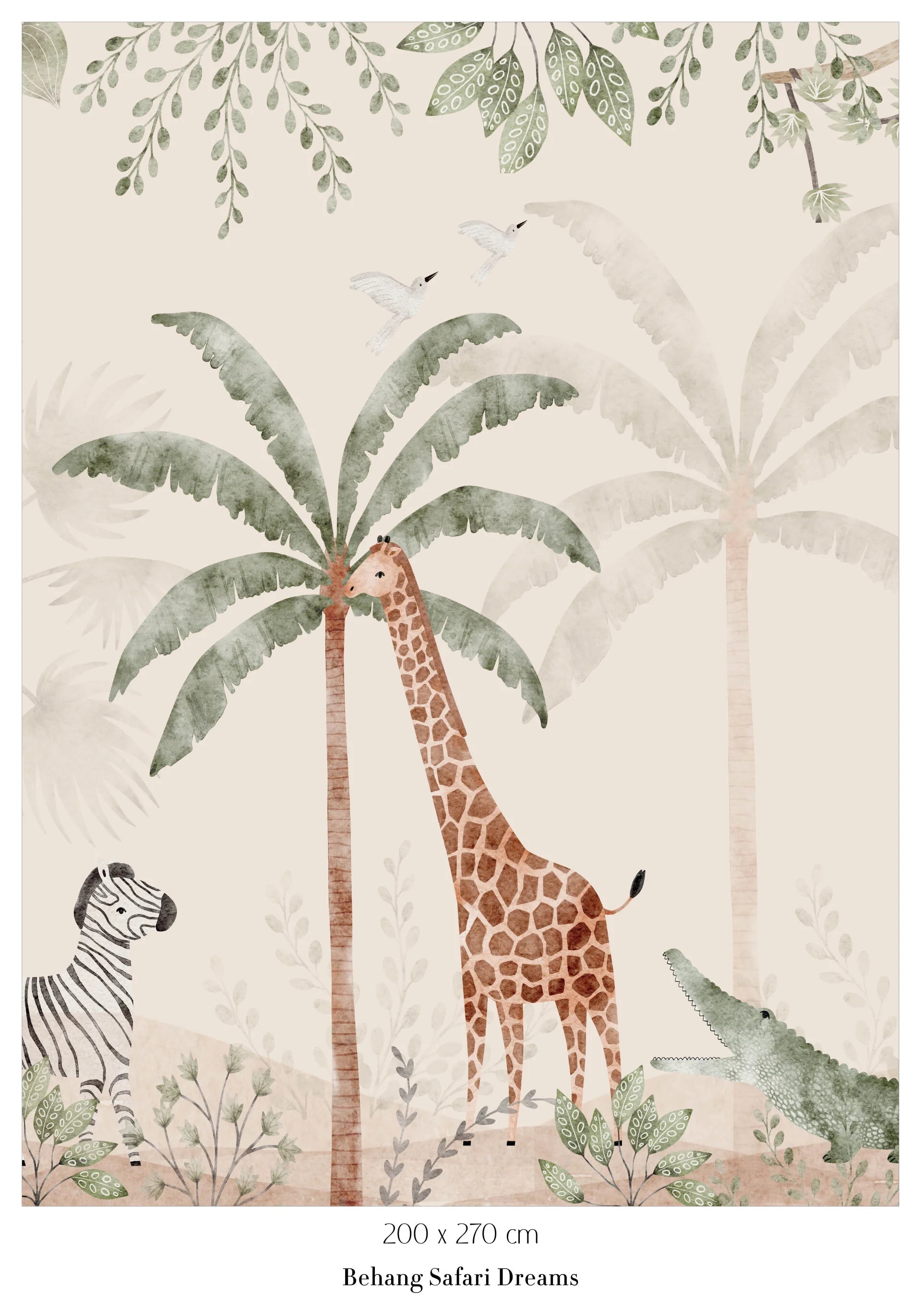 Collage behang Safari Dreams