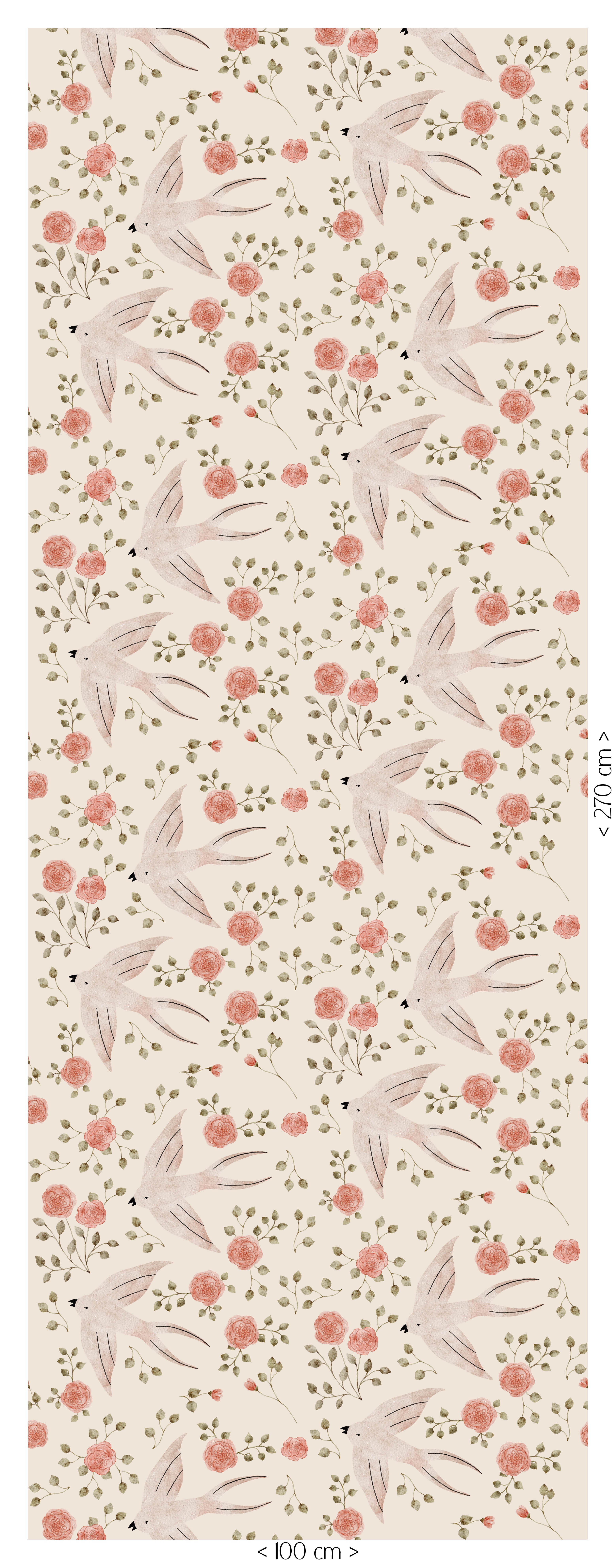 Wallpaper Rose Birds