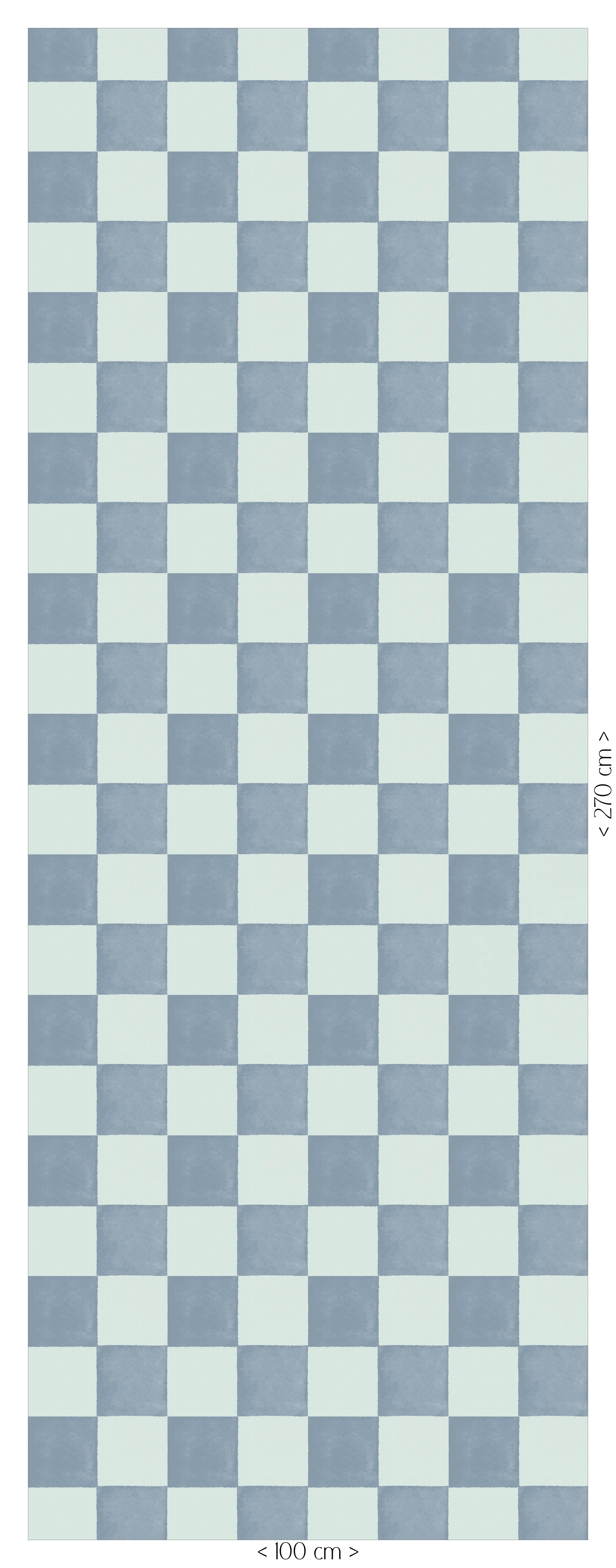 Behang Ruitje Ruitje - denim