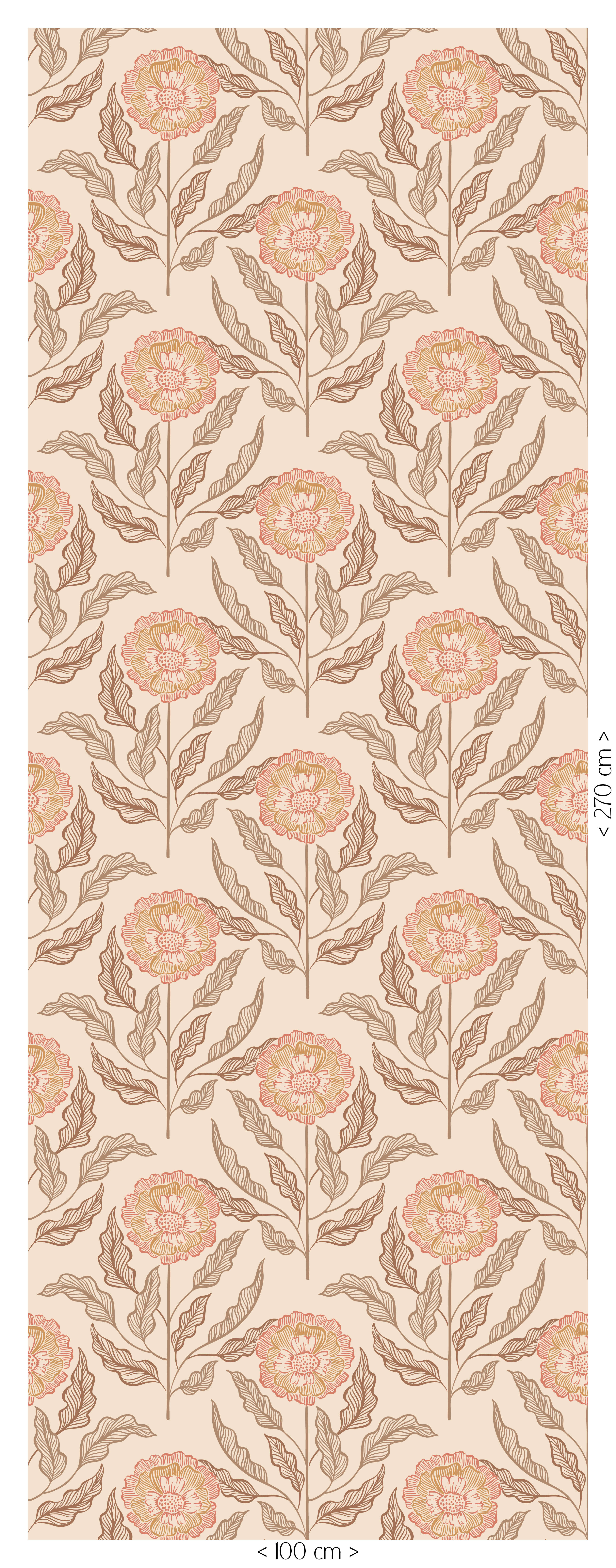 Wallpaper Sunset Flowers - amber glow