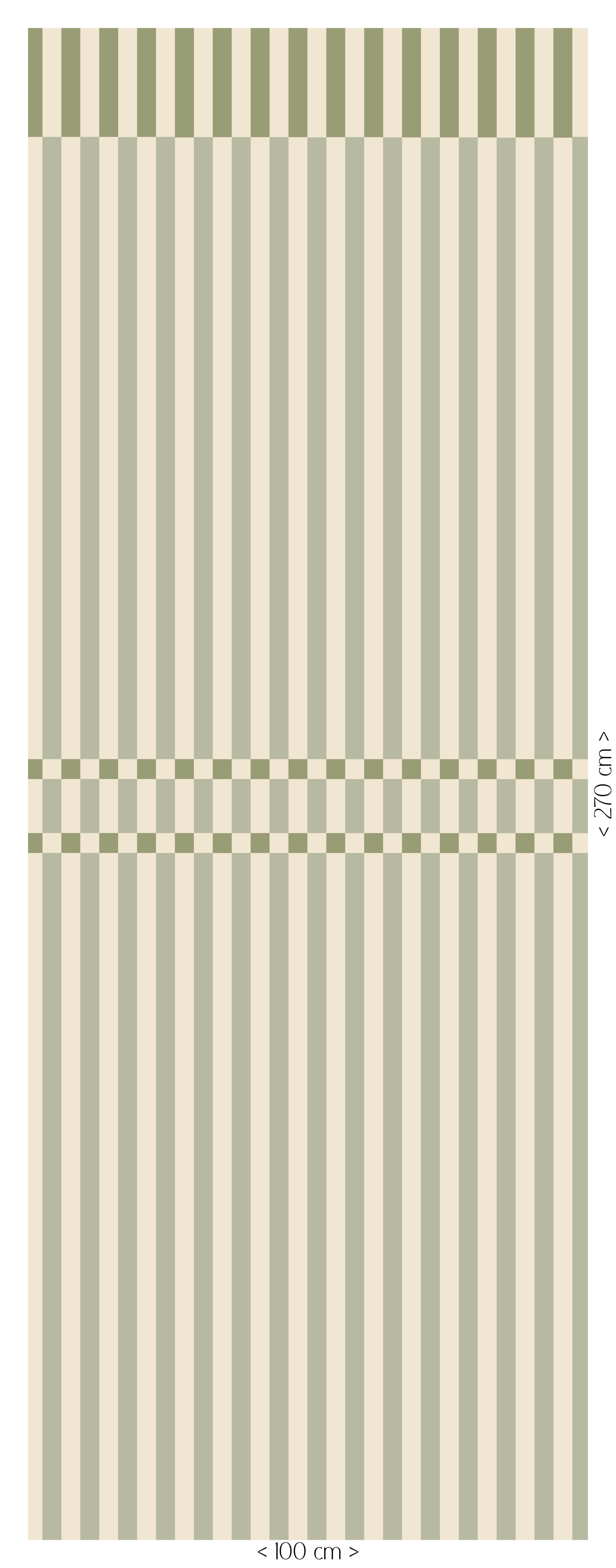 Behang Checkered Stripes - sage