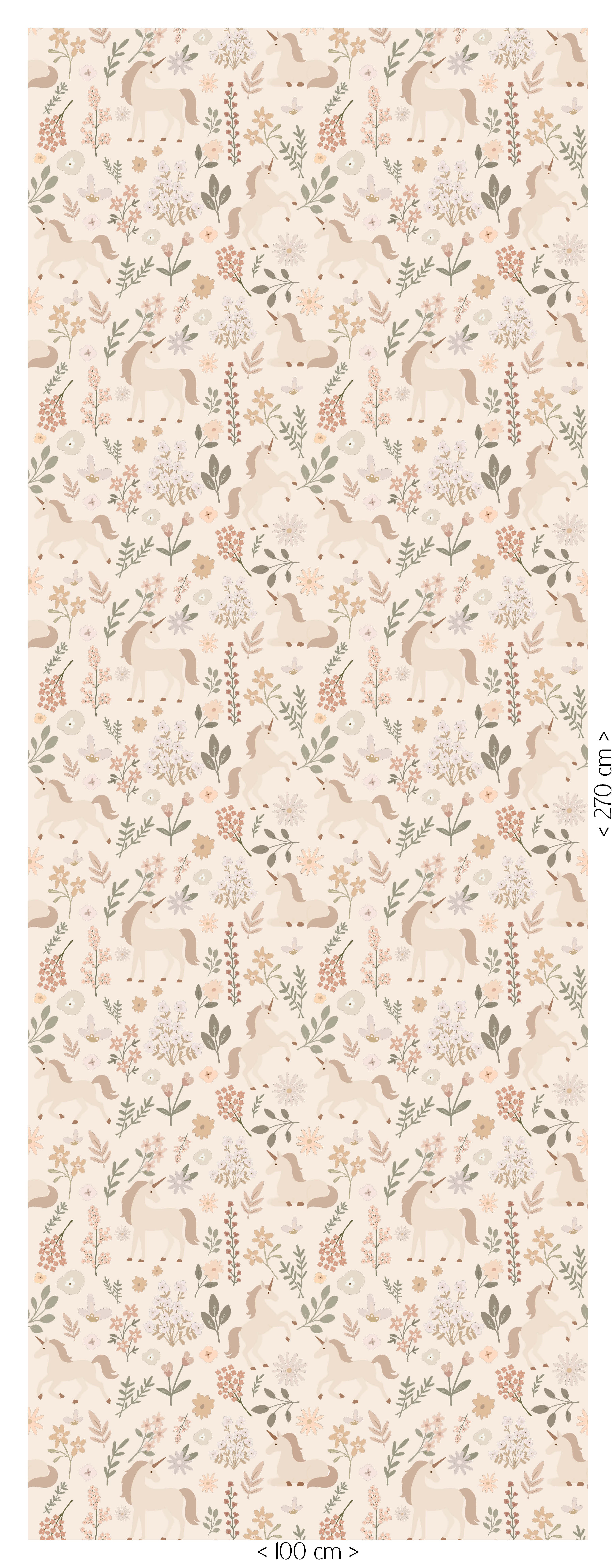 Behang Unicorns - beige