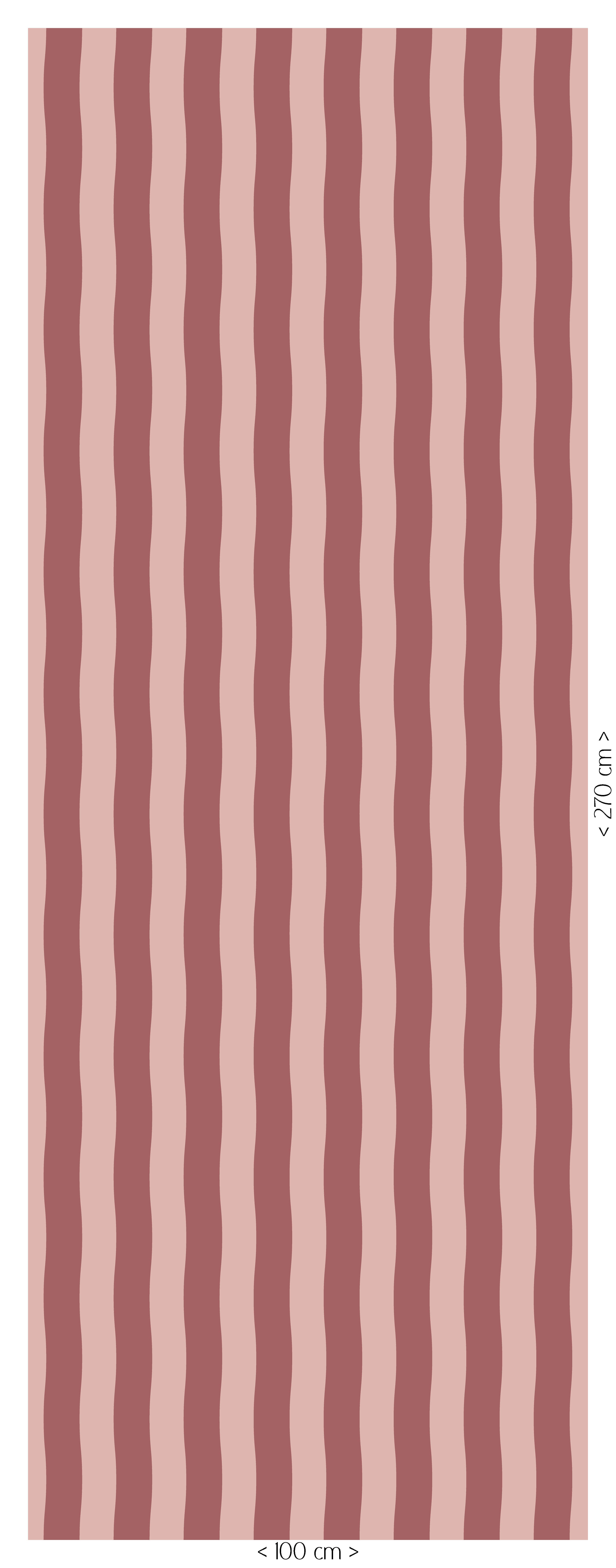 Behang Wavy Stripes - rosewood