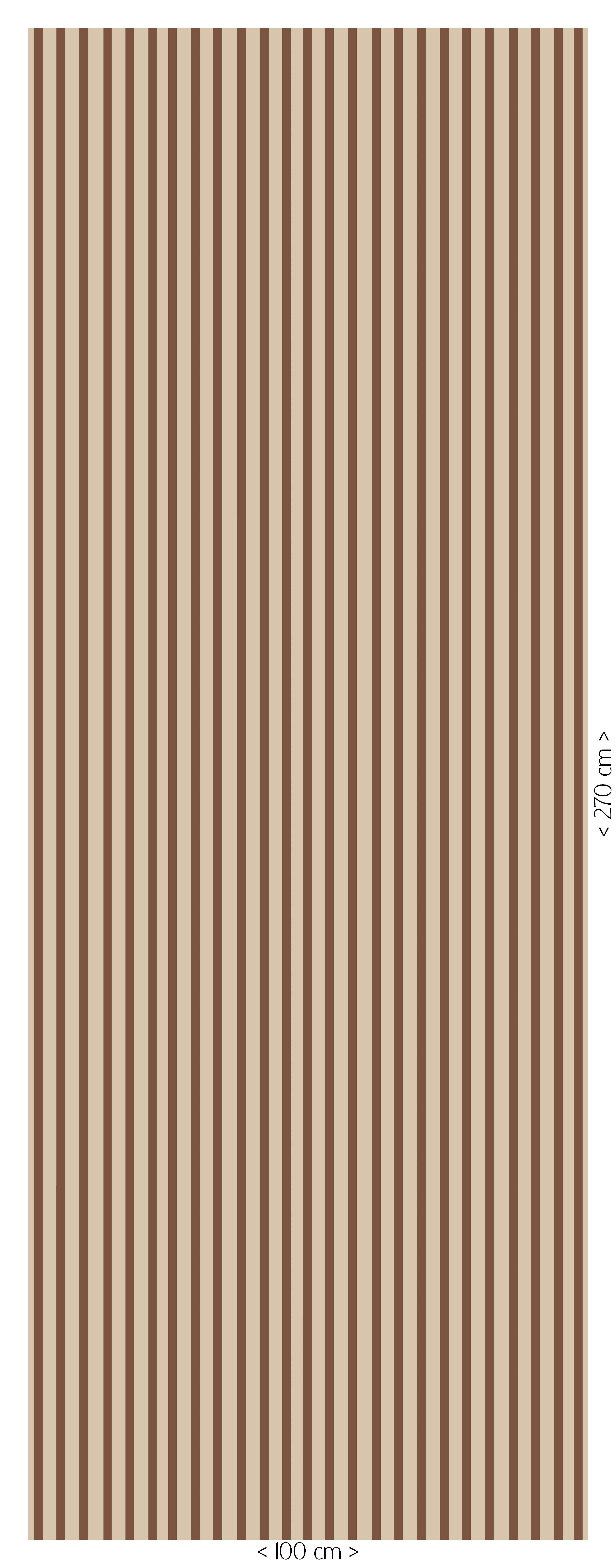 Behang Stripes - chocolate