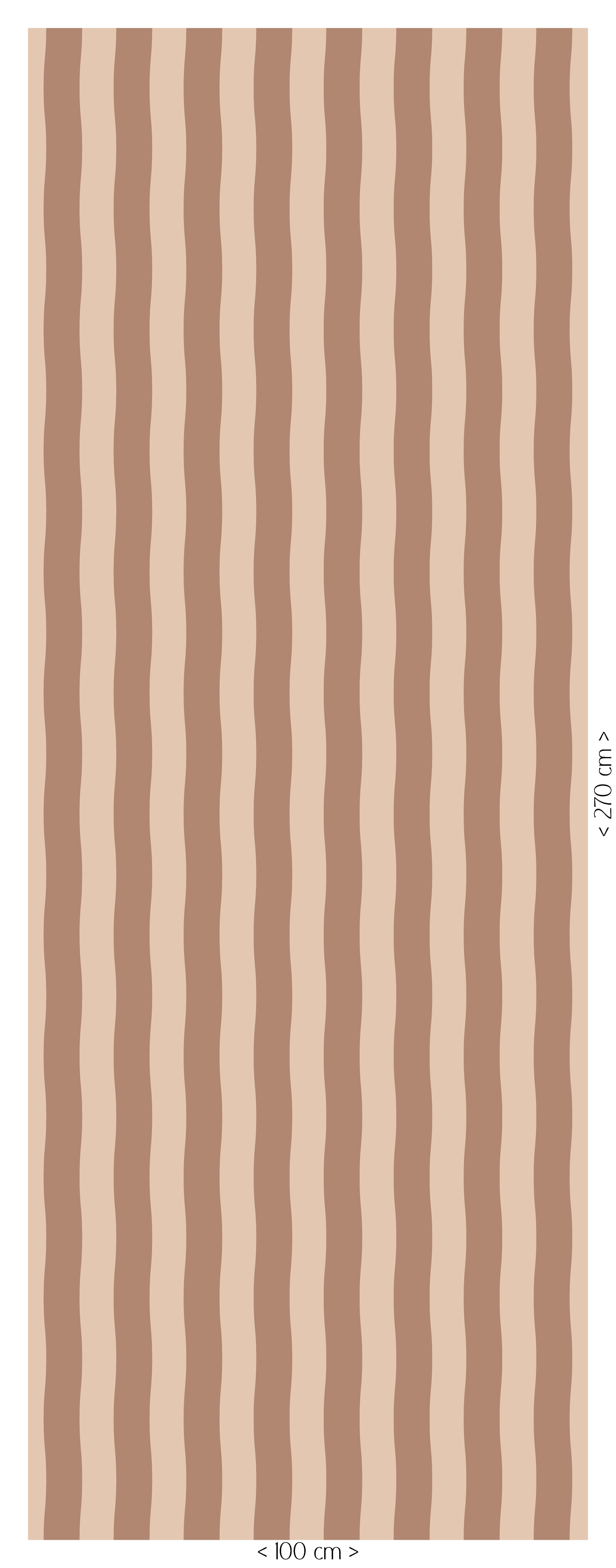 Wallpaper Wavy Stripes - biscuit